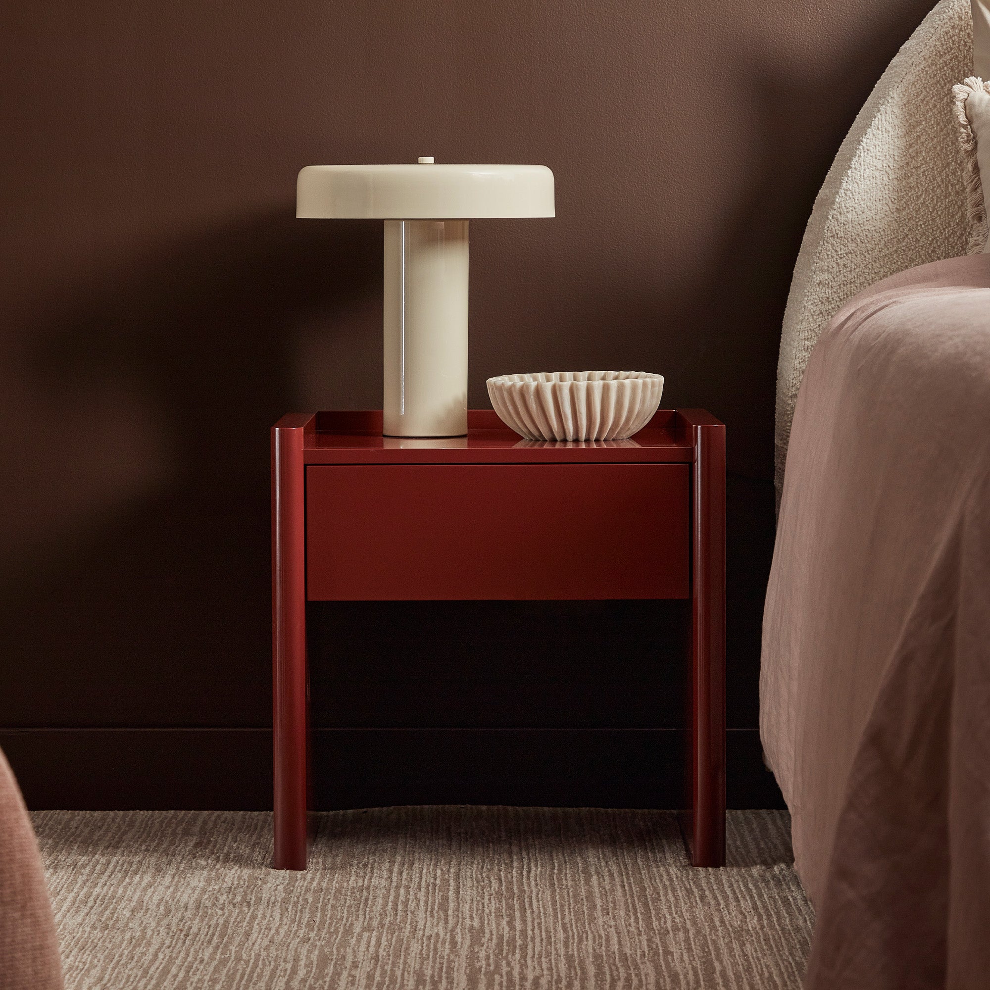 Martine Bedside Table Wine