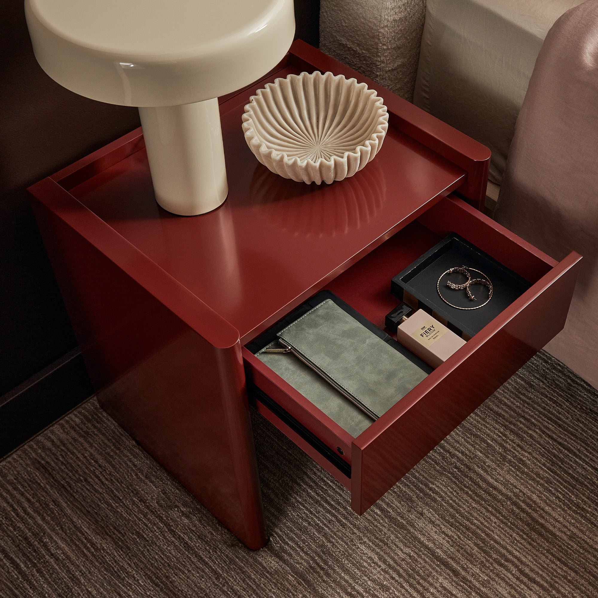 Martine Bedside Table Wine