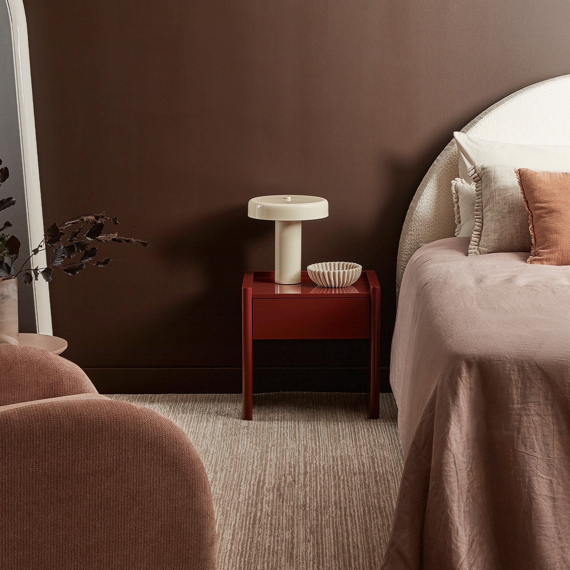 Martine Bedside Table Wine