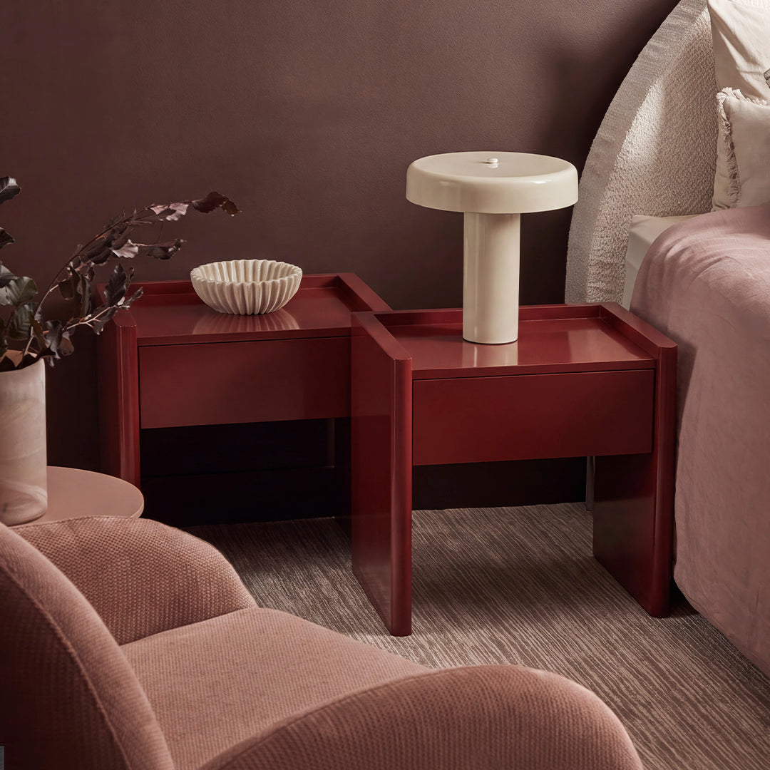Martine Bedside Table Wine (Set of 2)