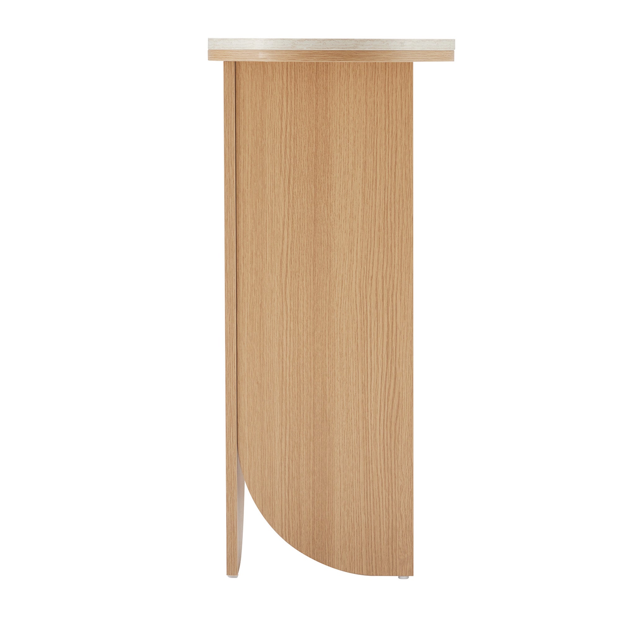 Mason Console Table Oak Travertine Look