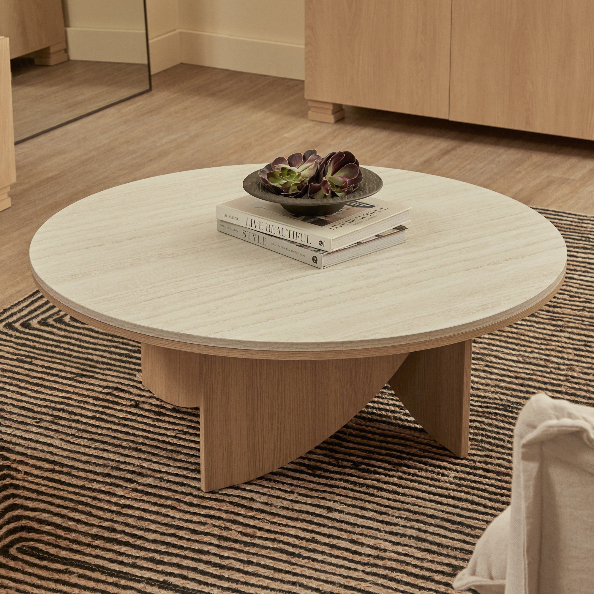 Mason Coffee Table Oak Travertine Look