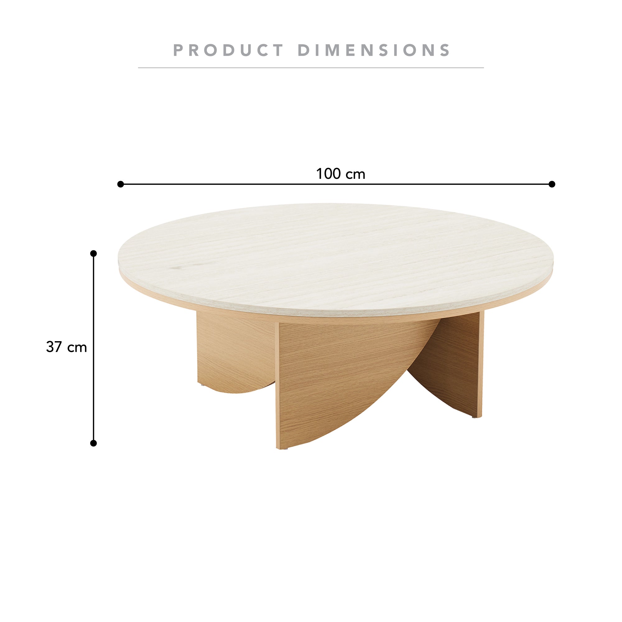 Mason Coffee Table Oak Travertine Look