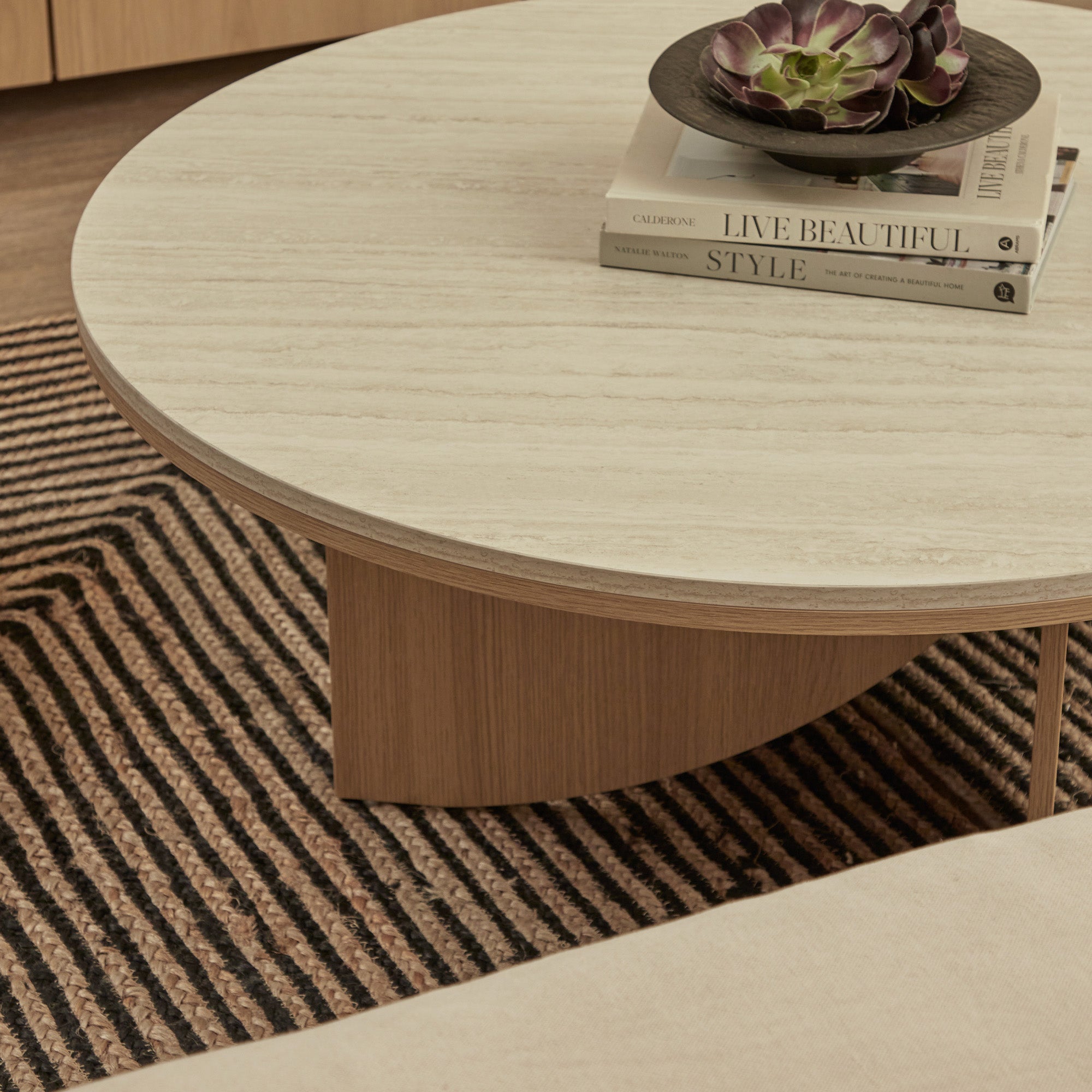 Mason Coffee Table Oak Travertine Look