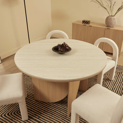 Mason Dining Table Oak Travertine Look (120cm)