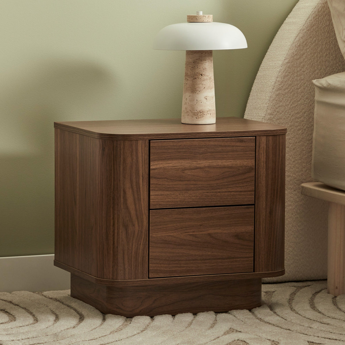 Nina Bedside Table Walnut