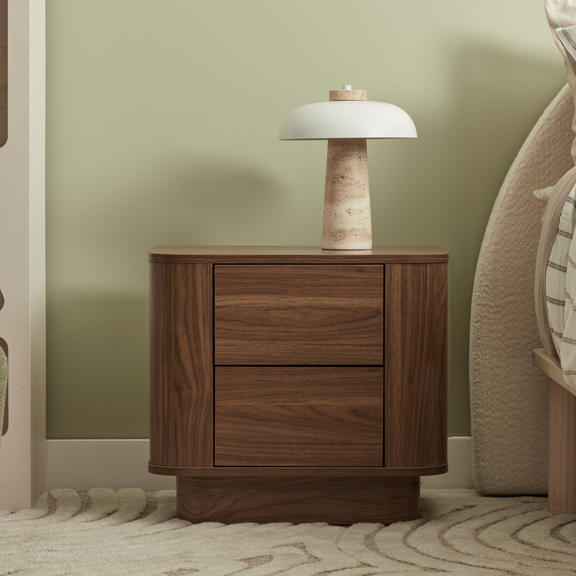 Nina Bedside Table Walnut