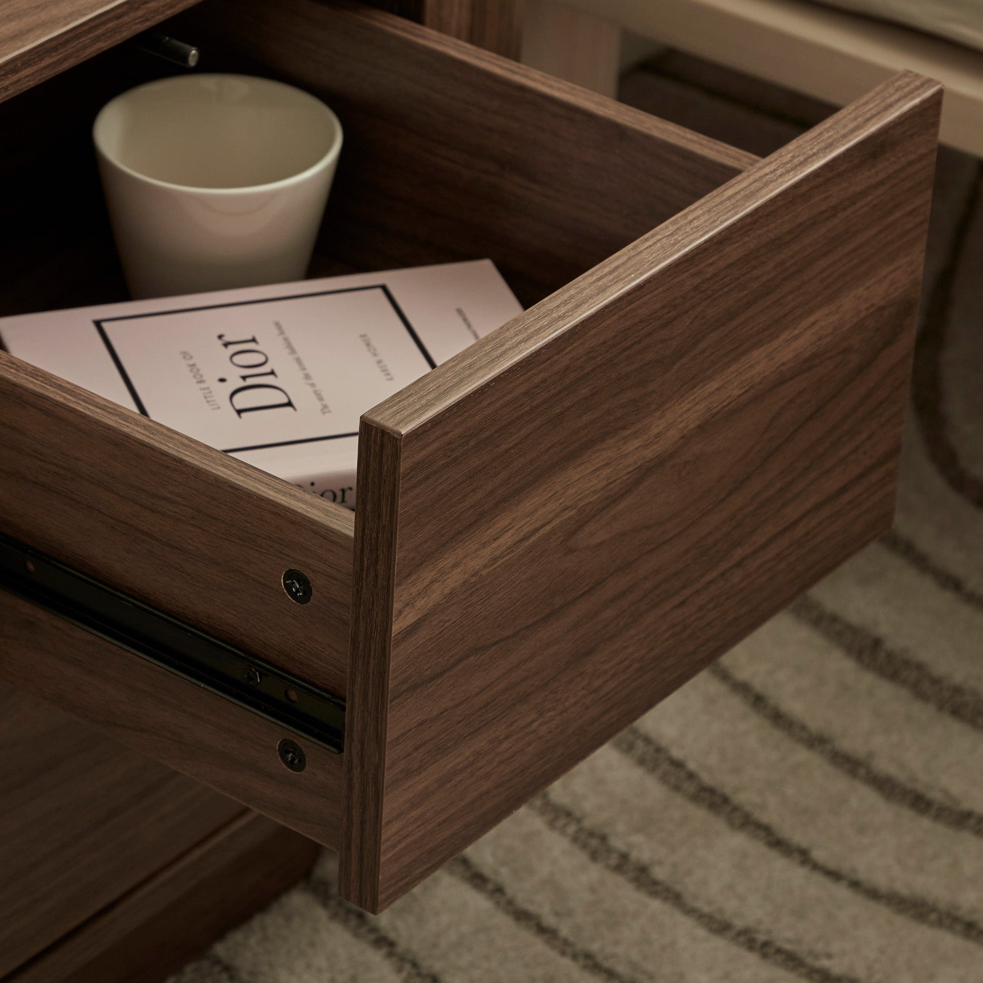Nina Bedside Table Walnut (Set of 2)