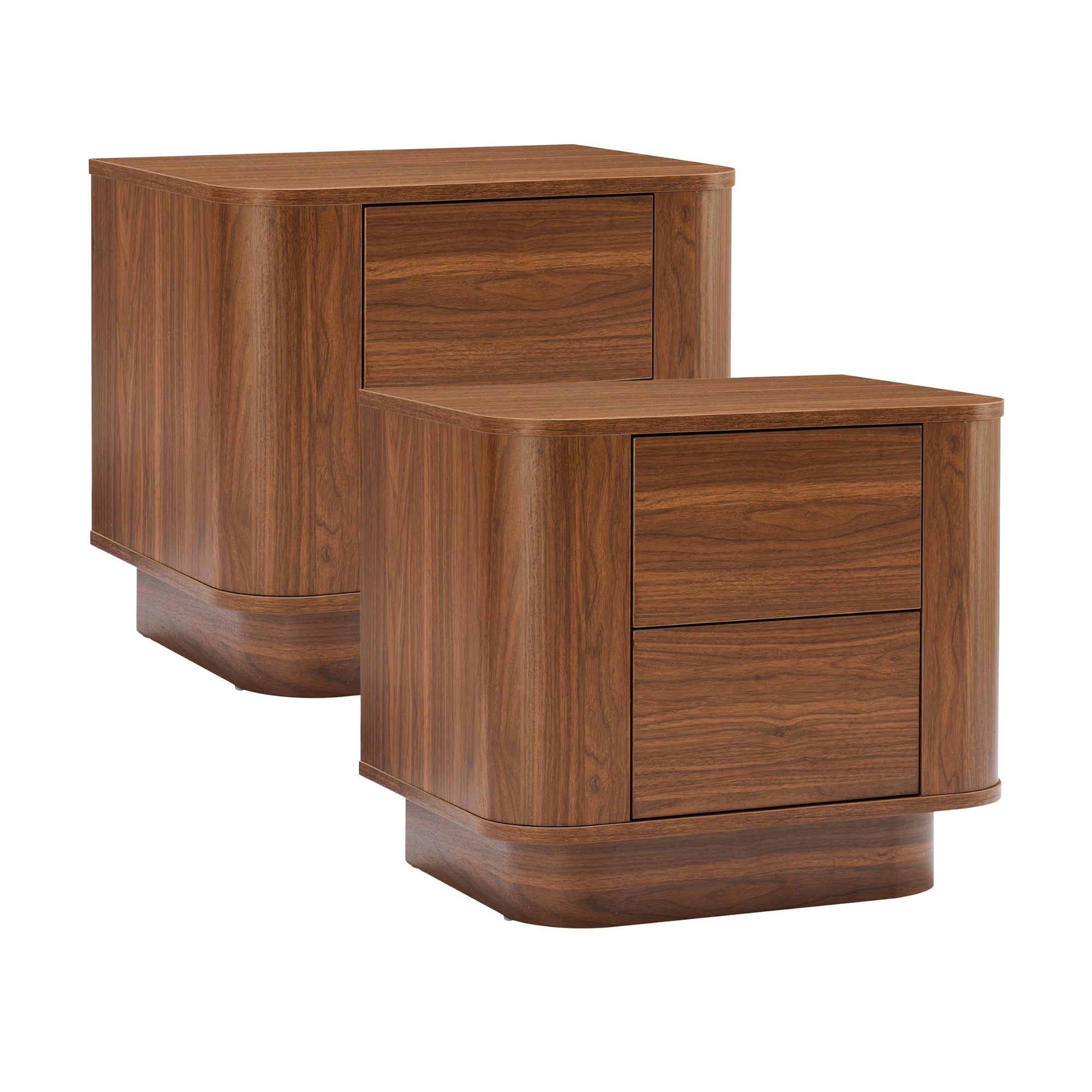 Nina Bedside Table Walnut (Set of 2)