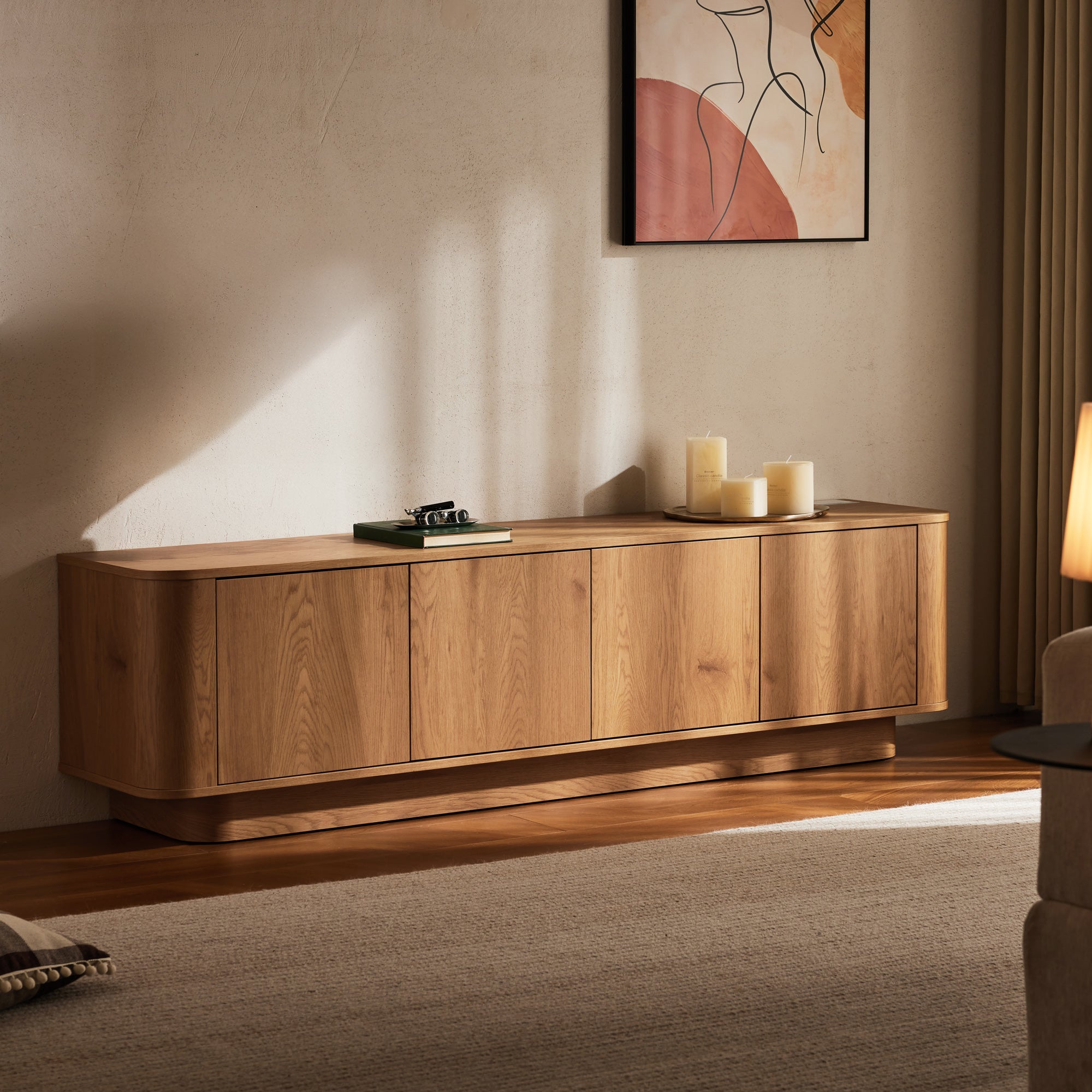 Nina Entertainment Unit Oak (180cm)