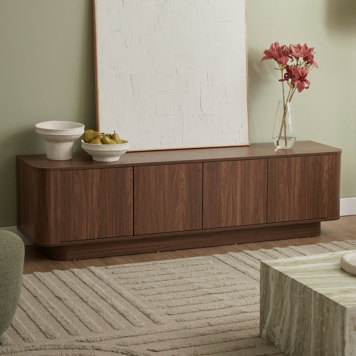 Nina Entertainment Unit Walnut (180cm)