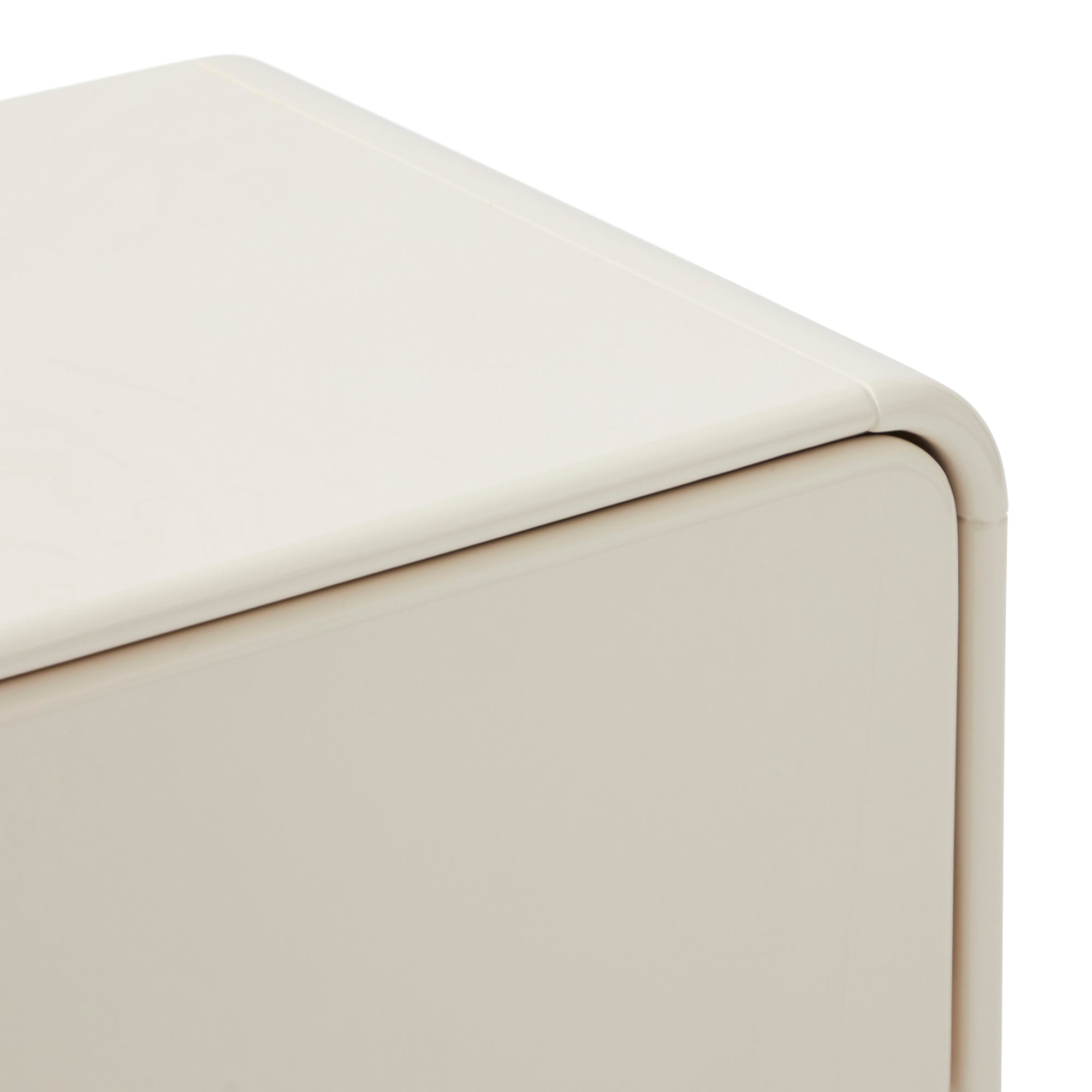 Charlie Gloss Bedside Table Cream