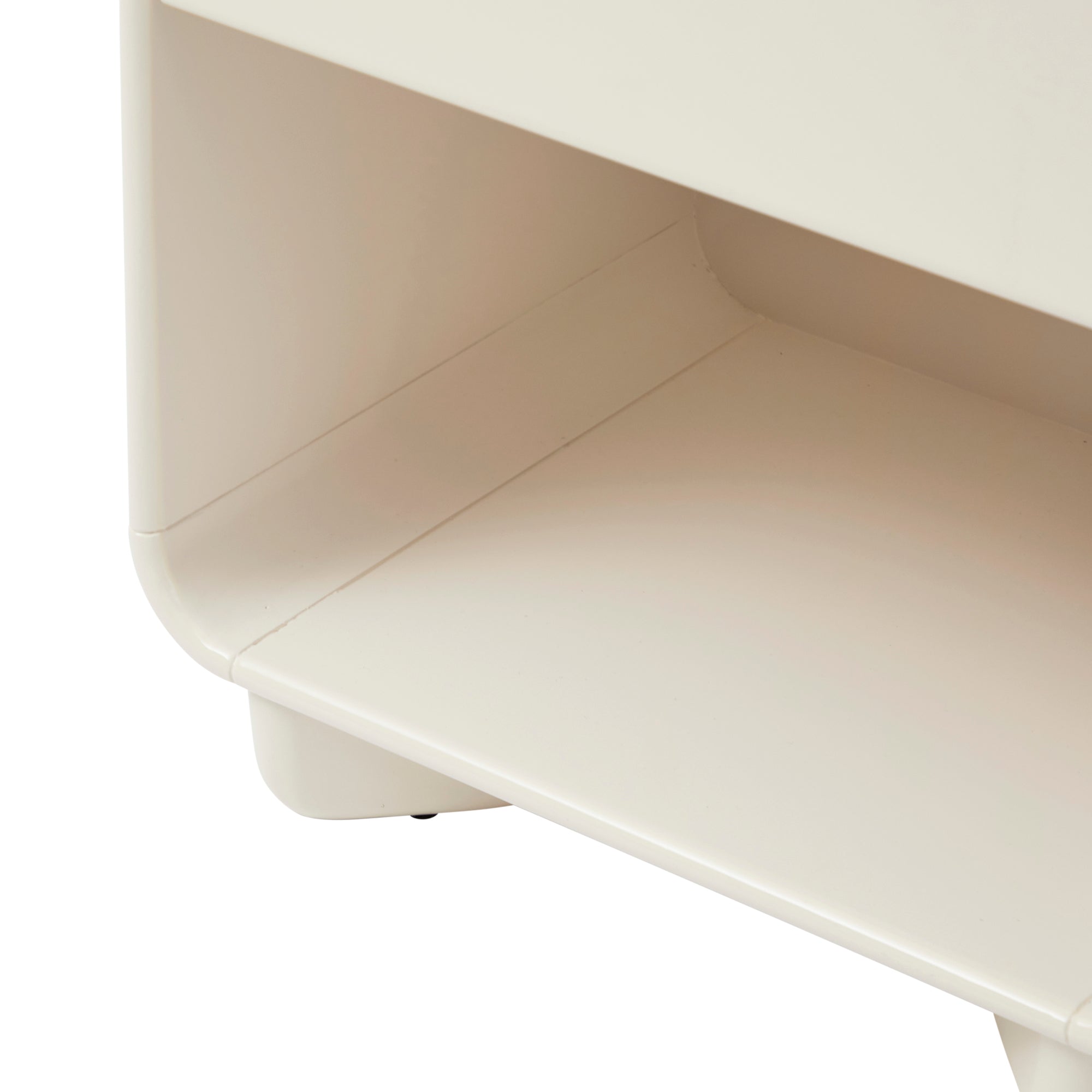 Charlie Gloss Bedside Table Cream