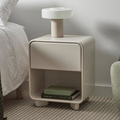 Charlie Gloss Bedside Table Cream