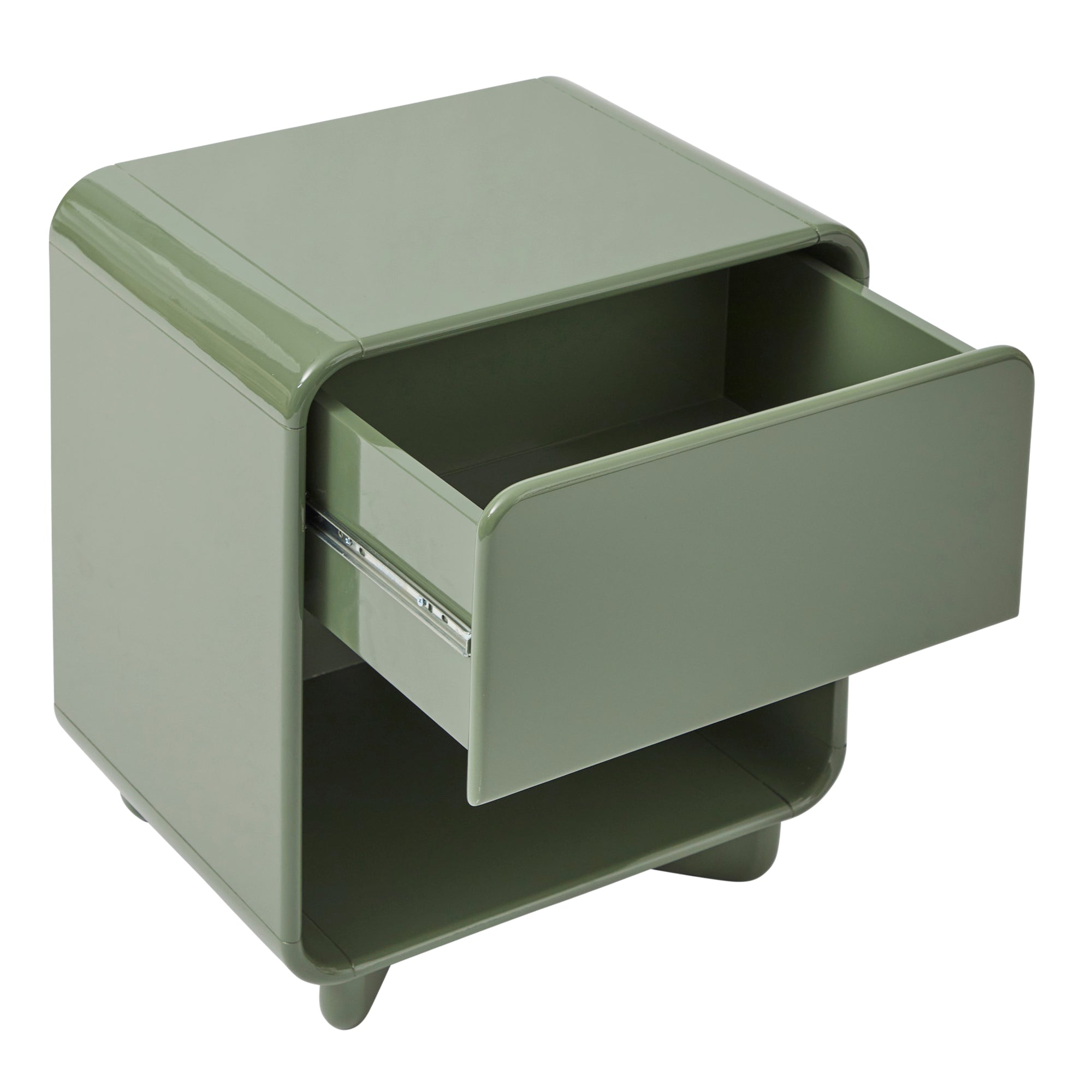 Charlie Gloss Bedside Table Green