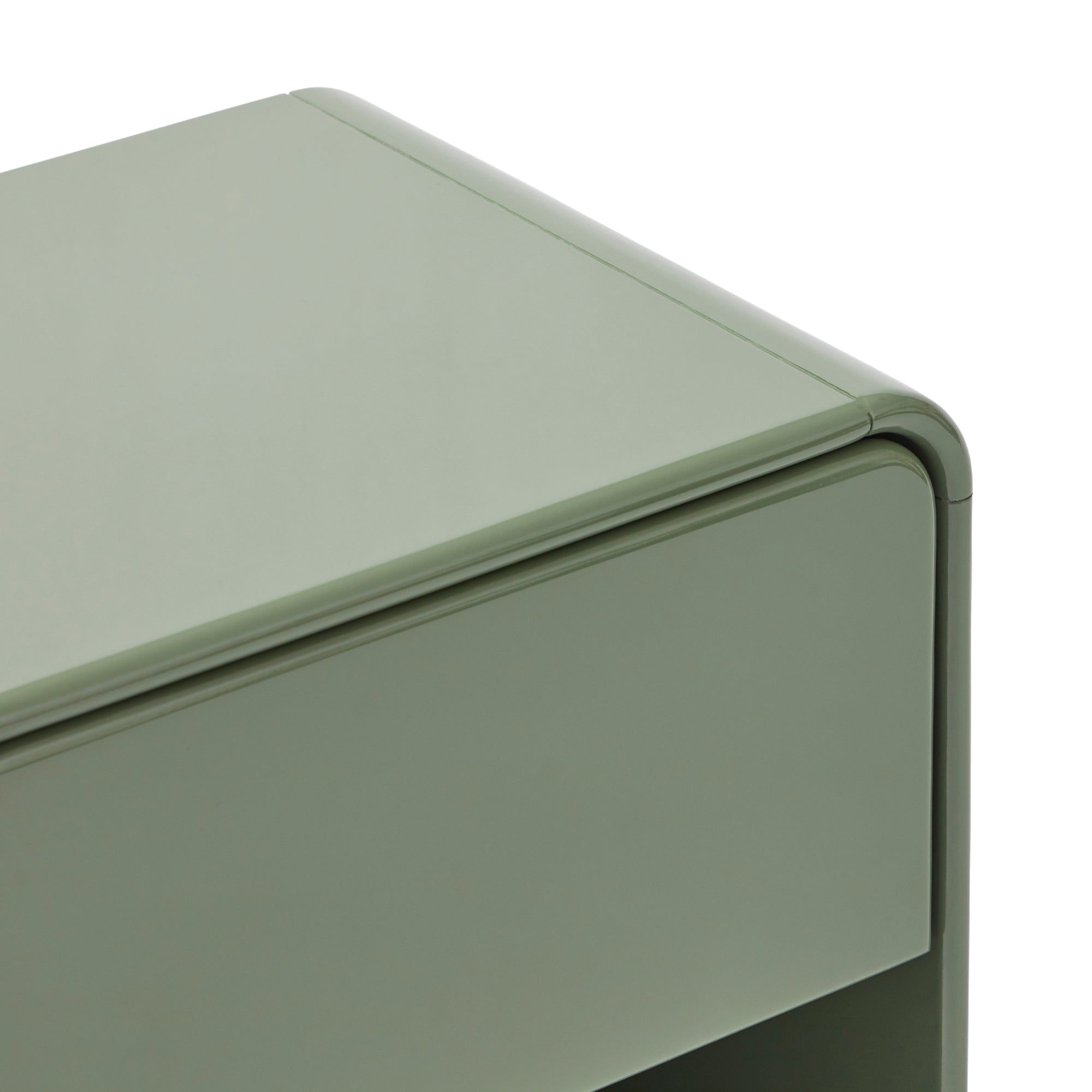 Charlie Gloss Bedside Table Green