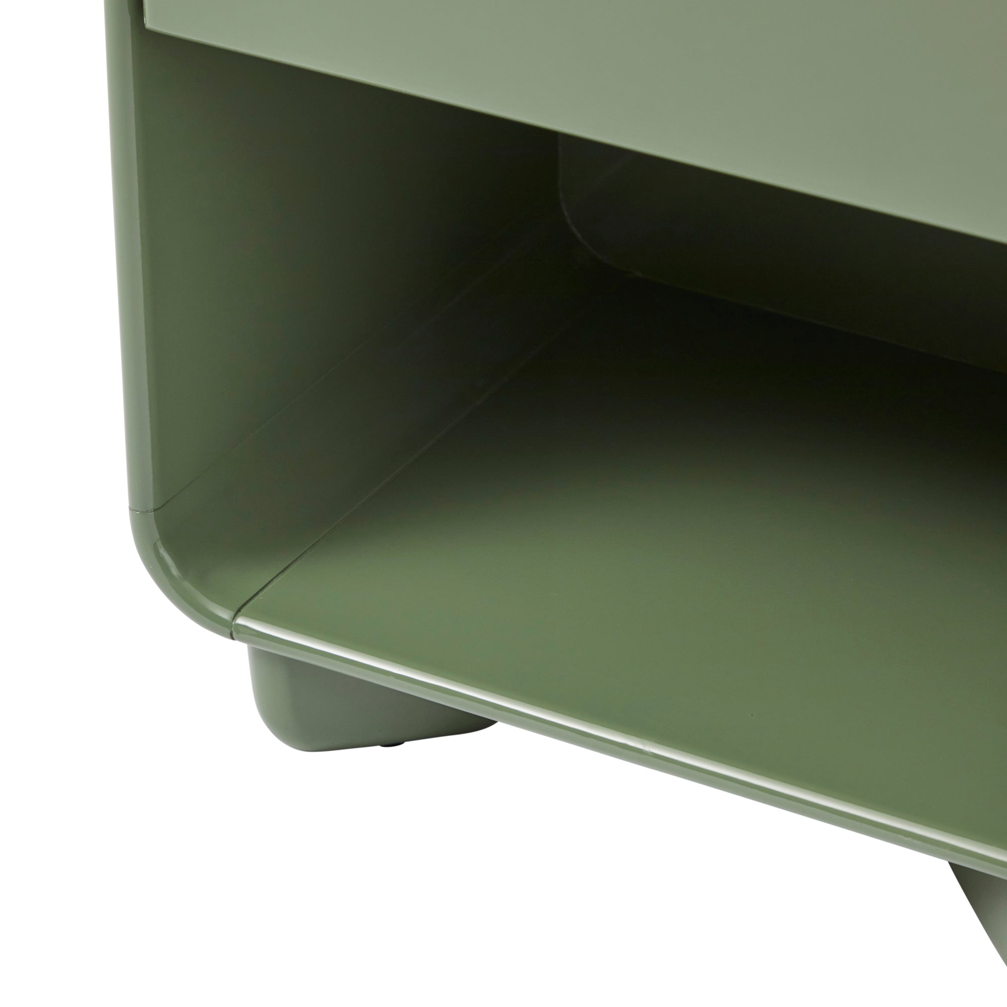 Charlie Gloss Bedside Table Green (Set of 2)