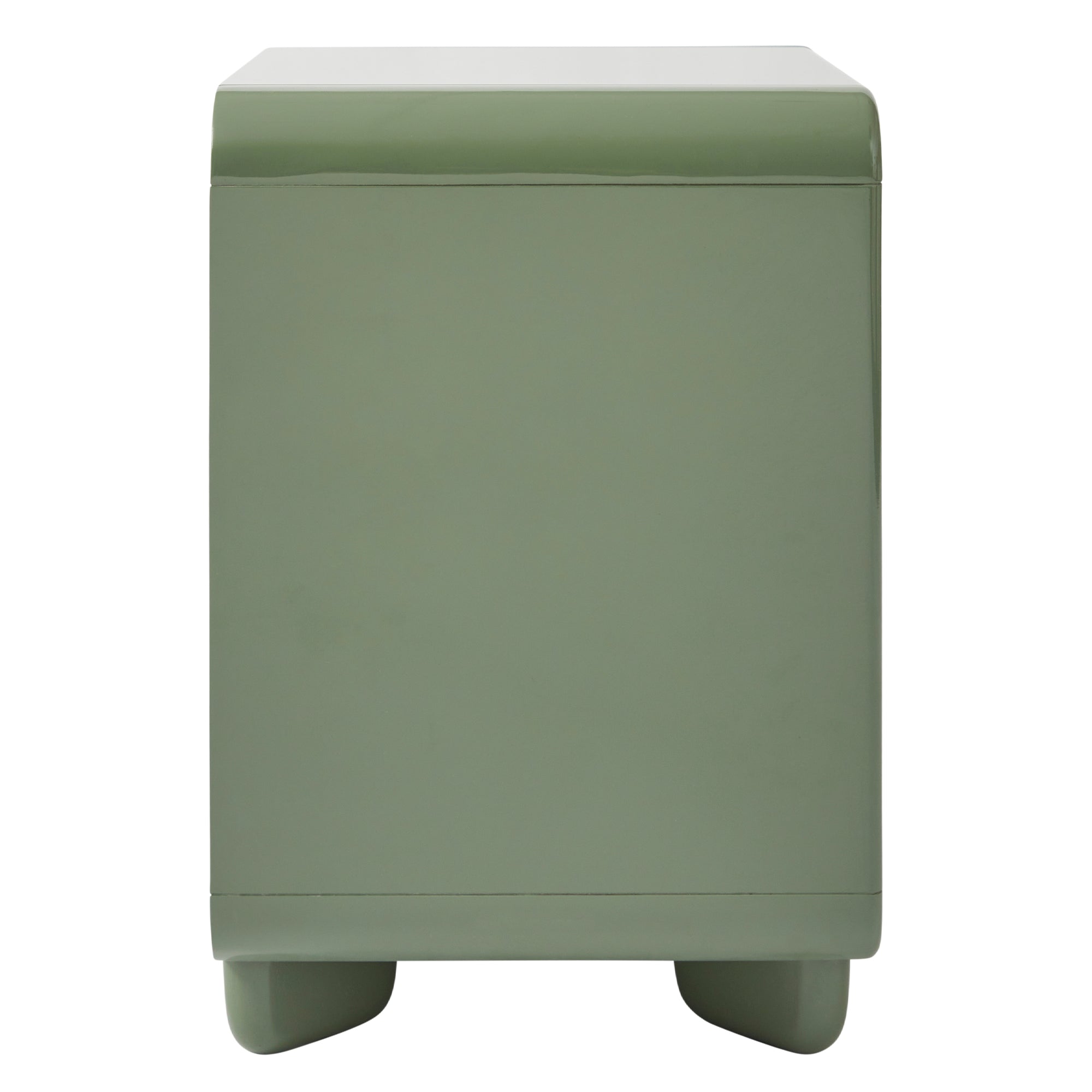 Charlie Gloss Bedside Table Green (Set of 2)