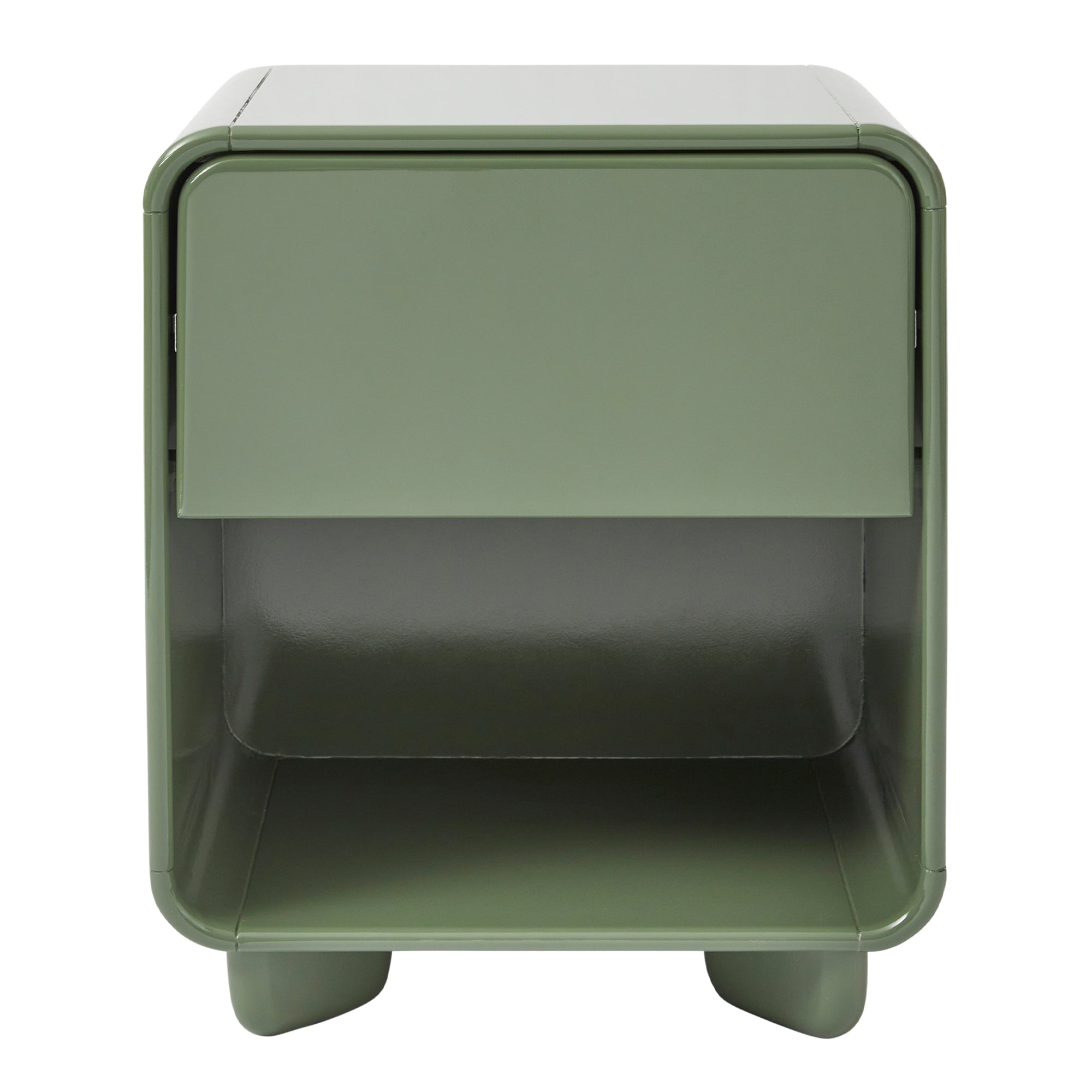 Charlie Gloss Bedside Table Green (Set of 2)