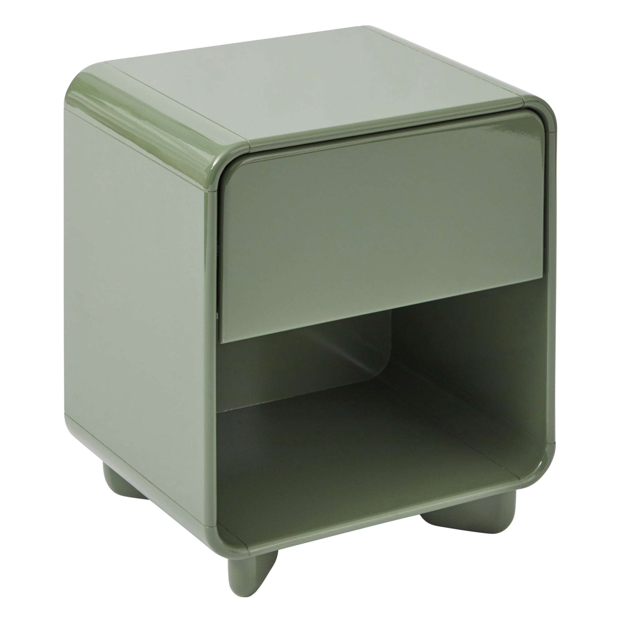 Charlie Gloss Bedside Table Green