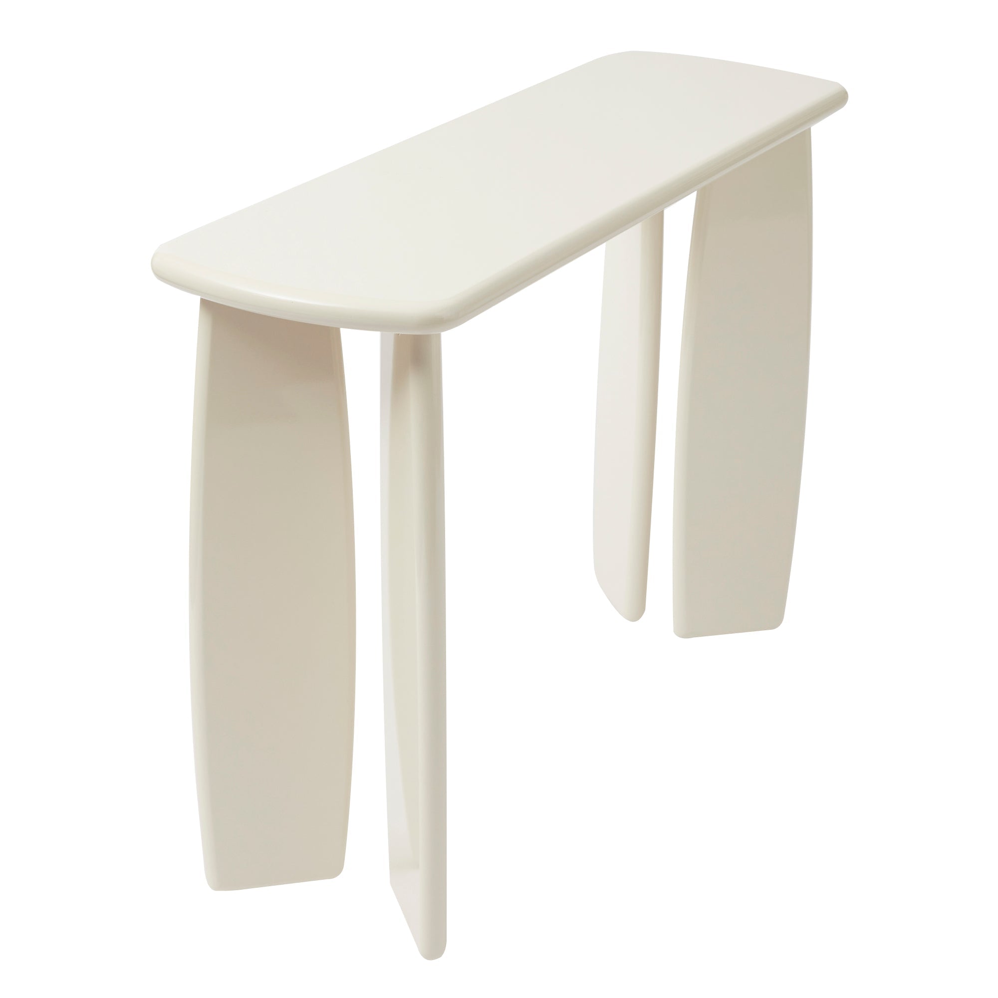 Charlie Gloss Console Table Cream (110cm)