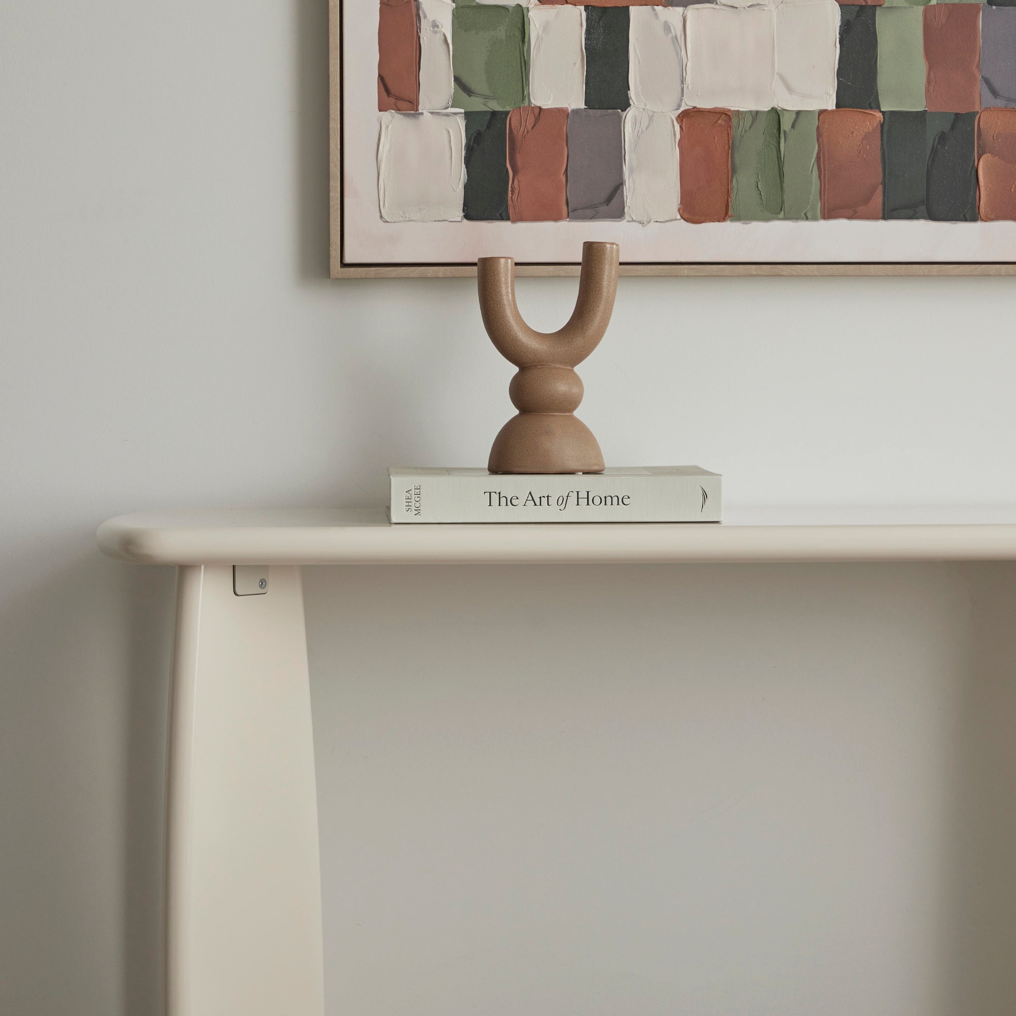 Charlie Gloss Console Table Cream (110cm)
