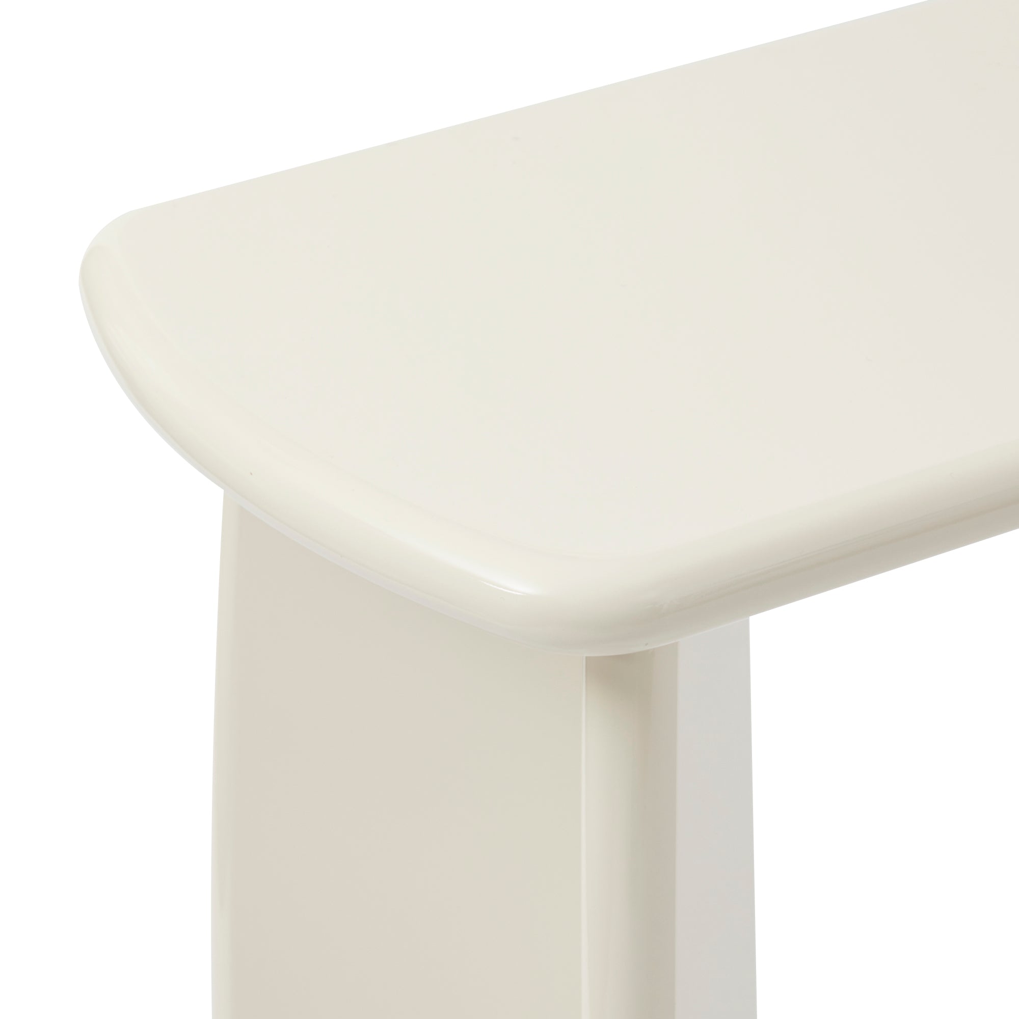Charlie Gloss Console Table Cream (110cm)