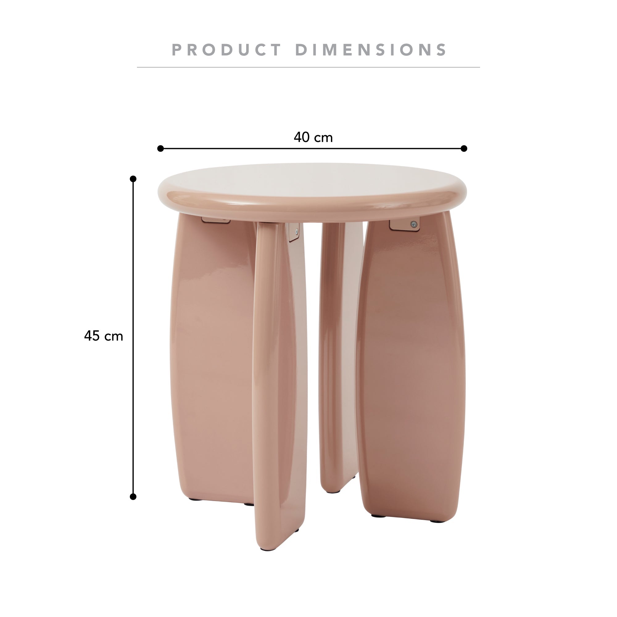 Charlie Gloss Side Table Clay