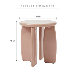 Charlie Gloss Side Table Clay