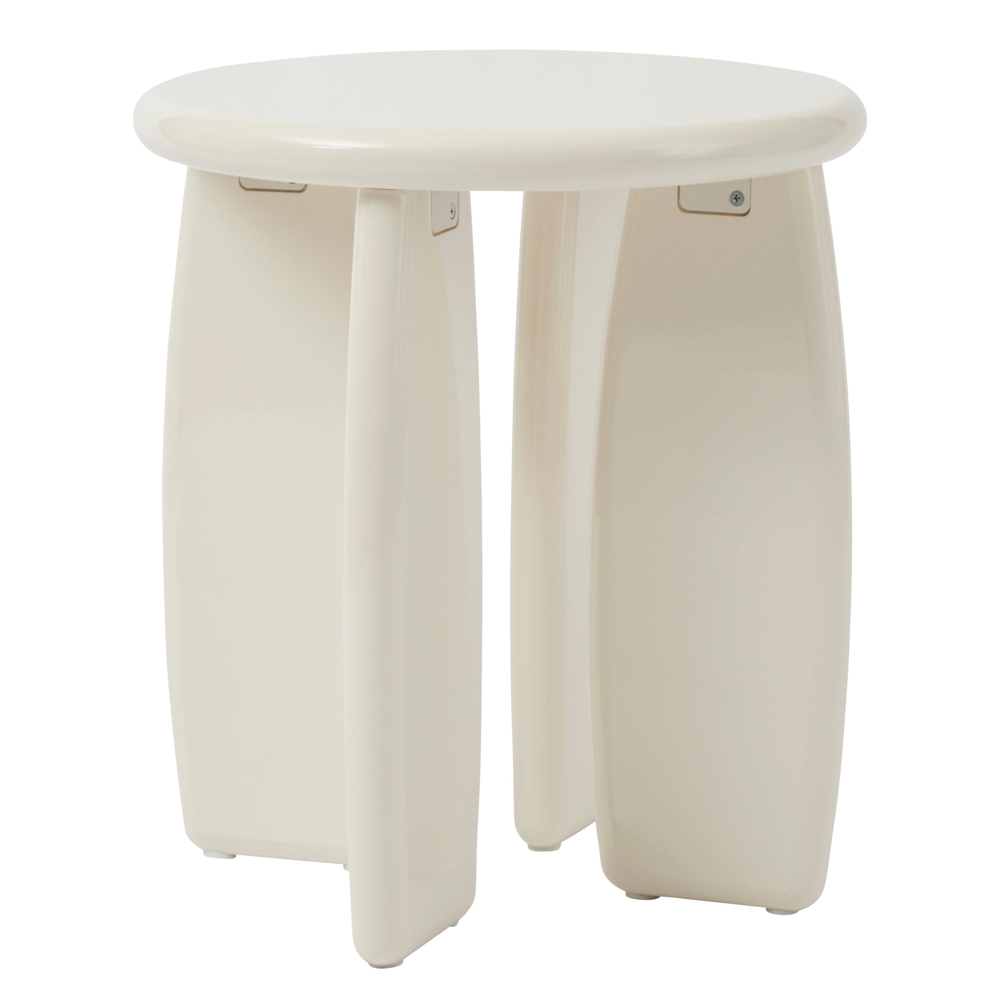 Charlie Gloss Side Table Cream