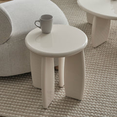 Charlie Gloss Side Table Cream