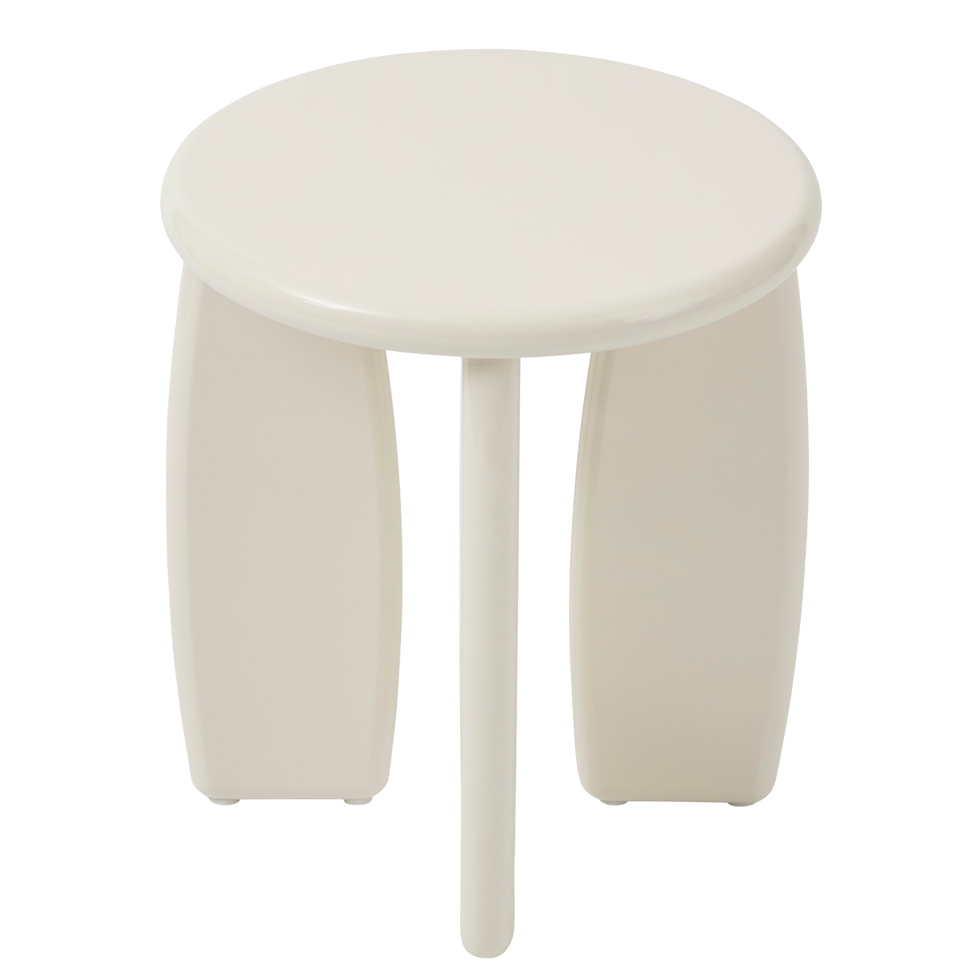 Charlie Gloss Side Table Cream