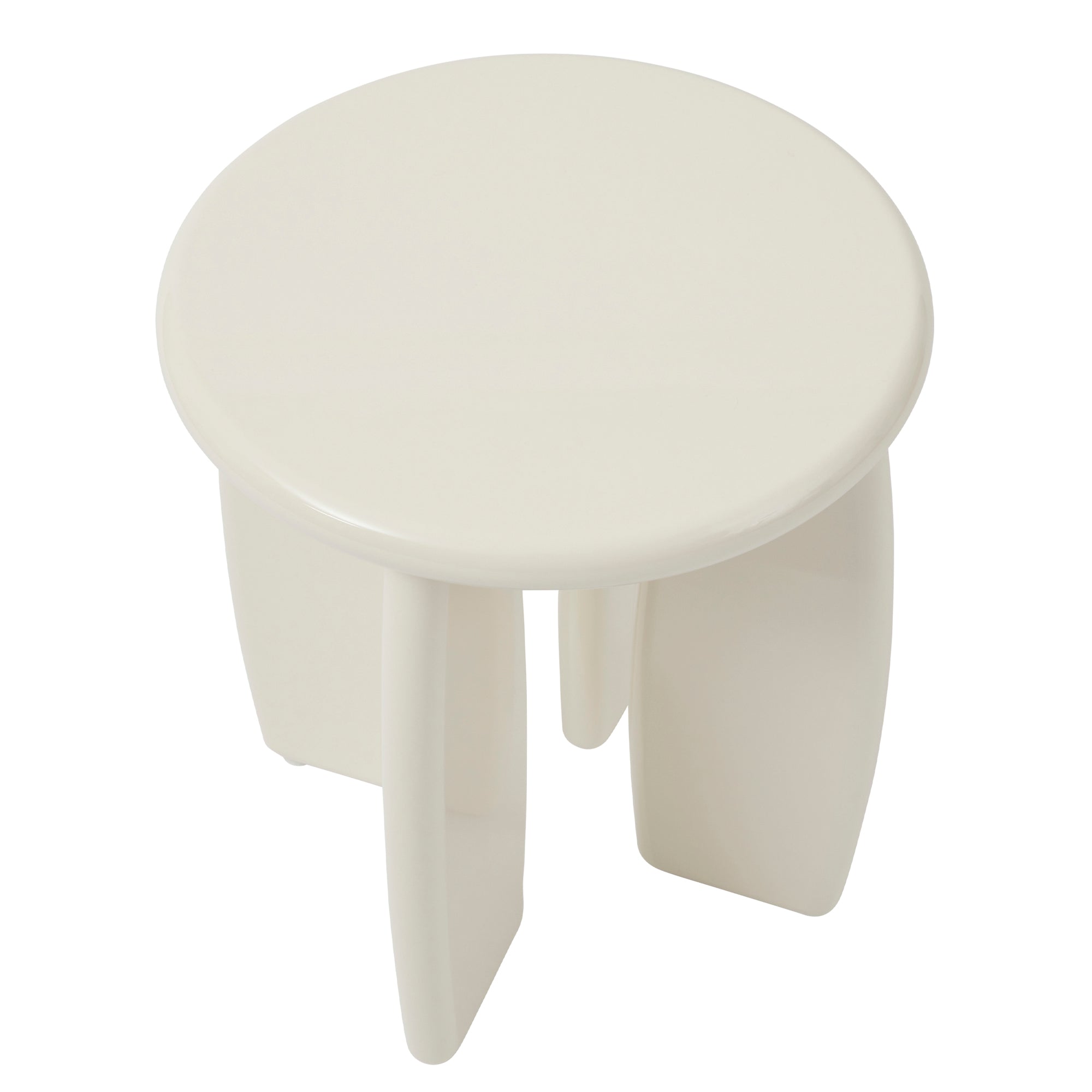 Charlie Gloss Side Table Cream