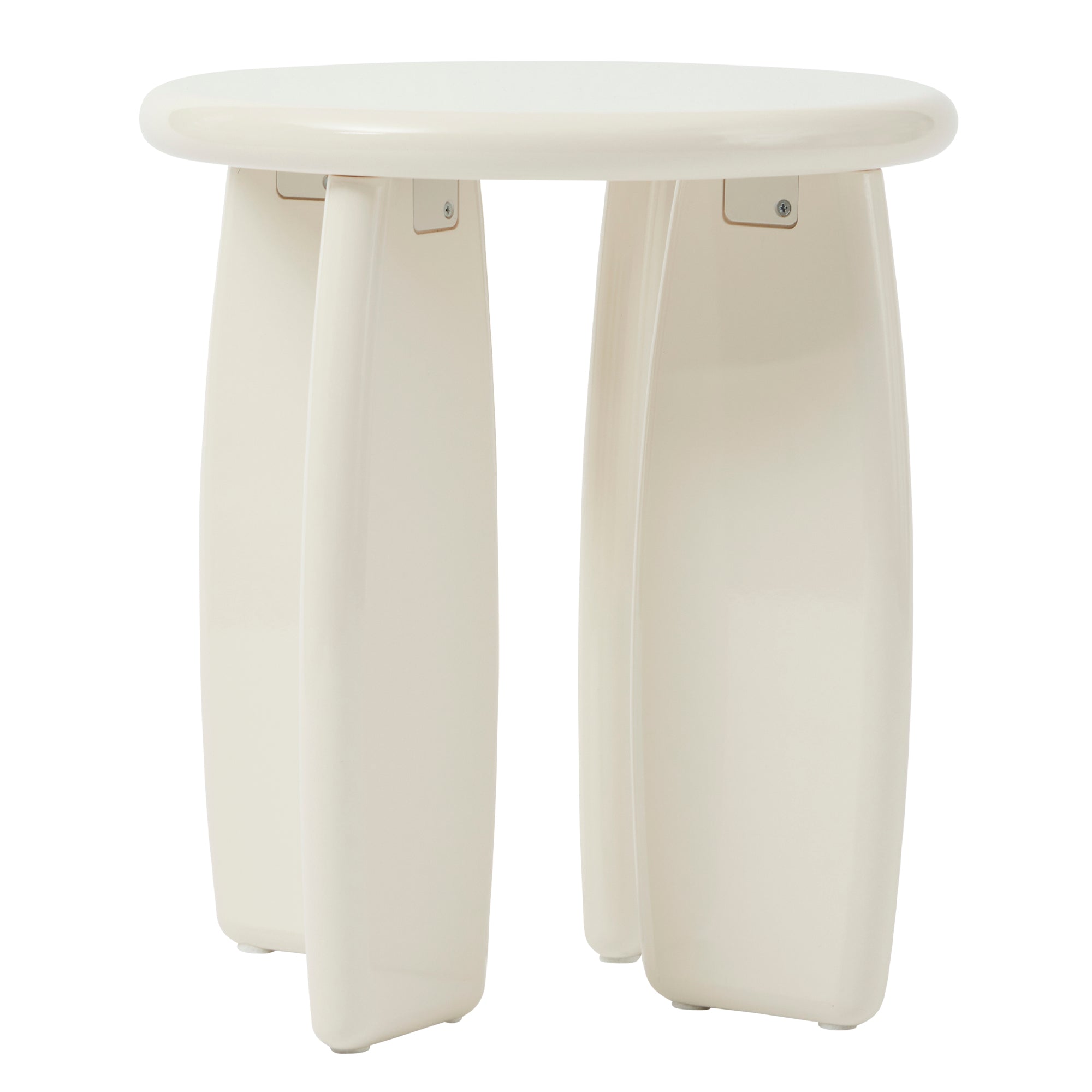 Charlie Gloss Side Table Cream