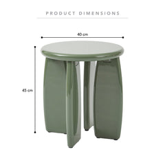 Charlie Gloss Side Table Green