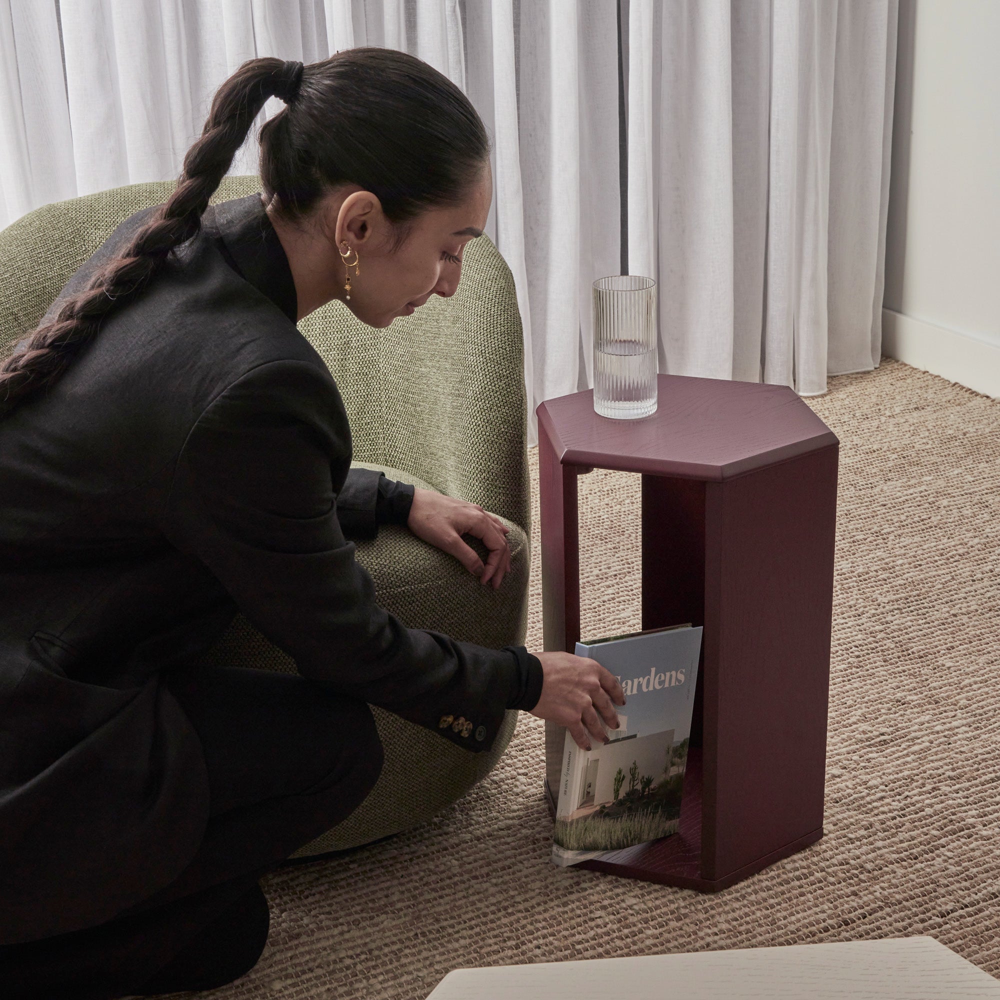 Megara Side Table Merlot
