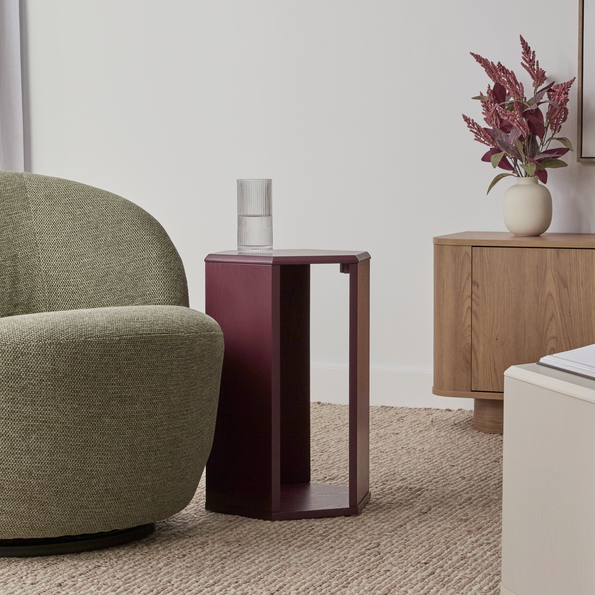 Megara Side Table Merlot