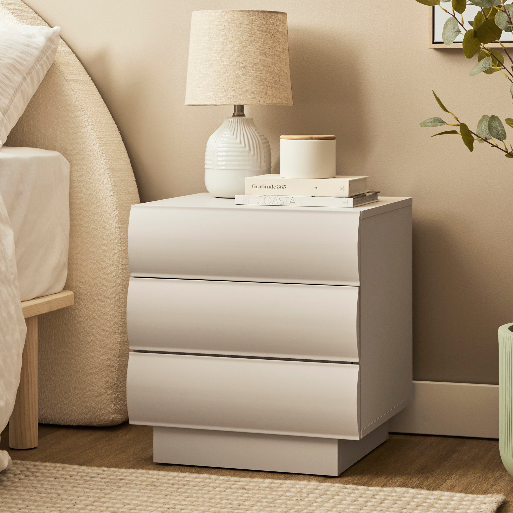 Elsene Bedside Table Grey (Set of 2)