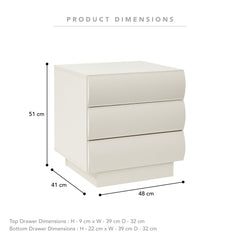 Elsene Bedside Table Grey