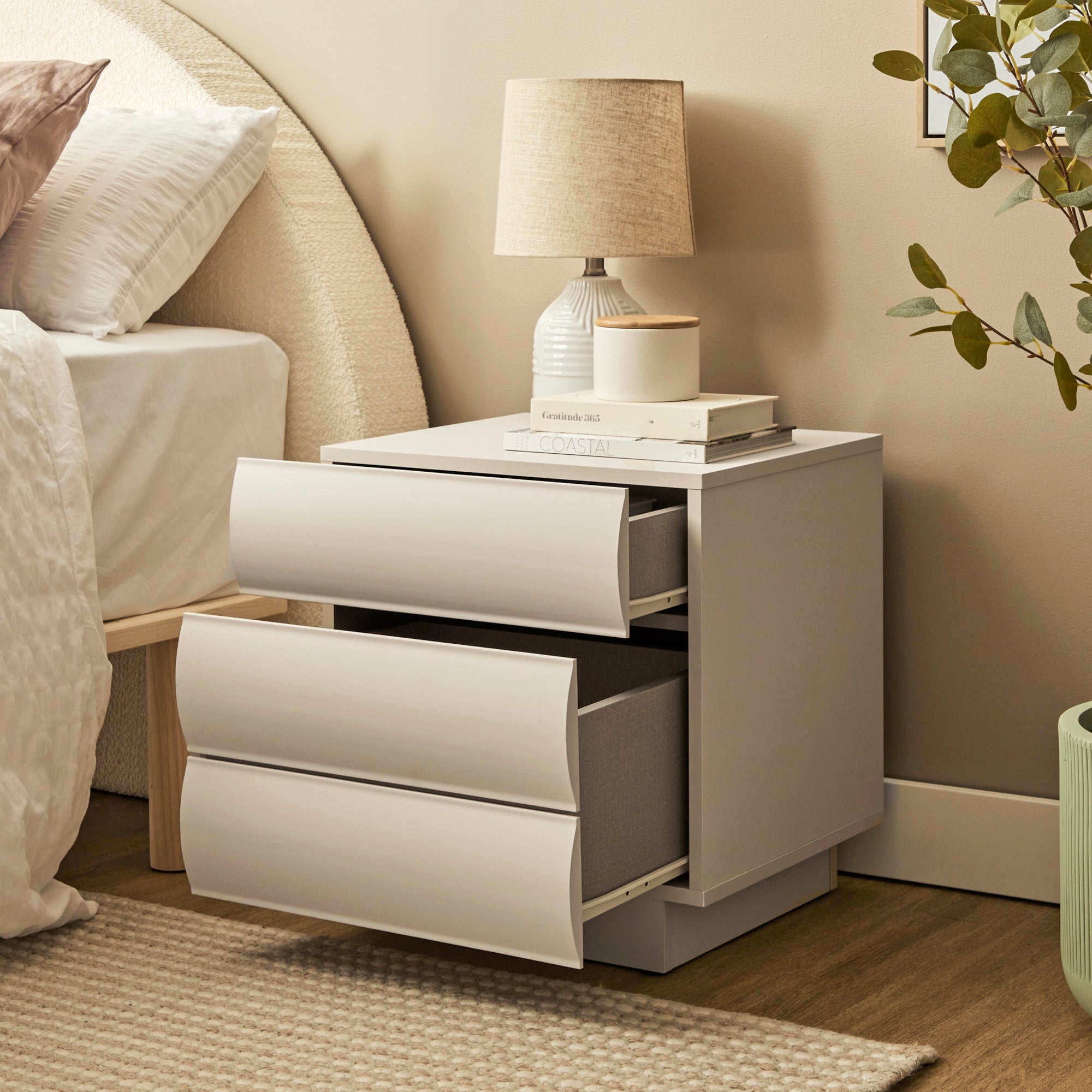 Elsene Bedside Table Grey (Set of 2)