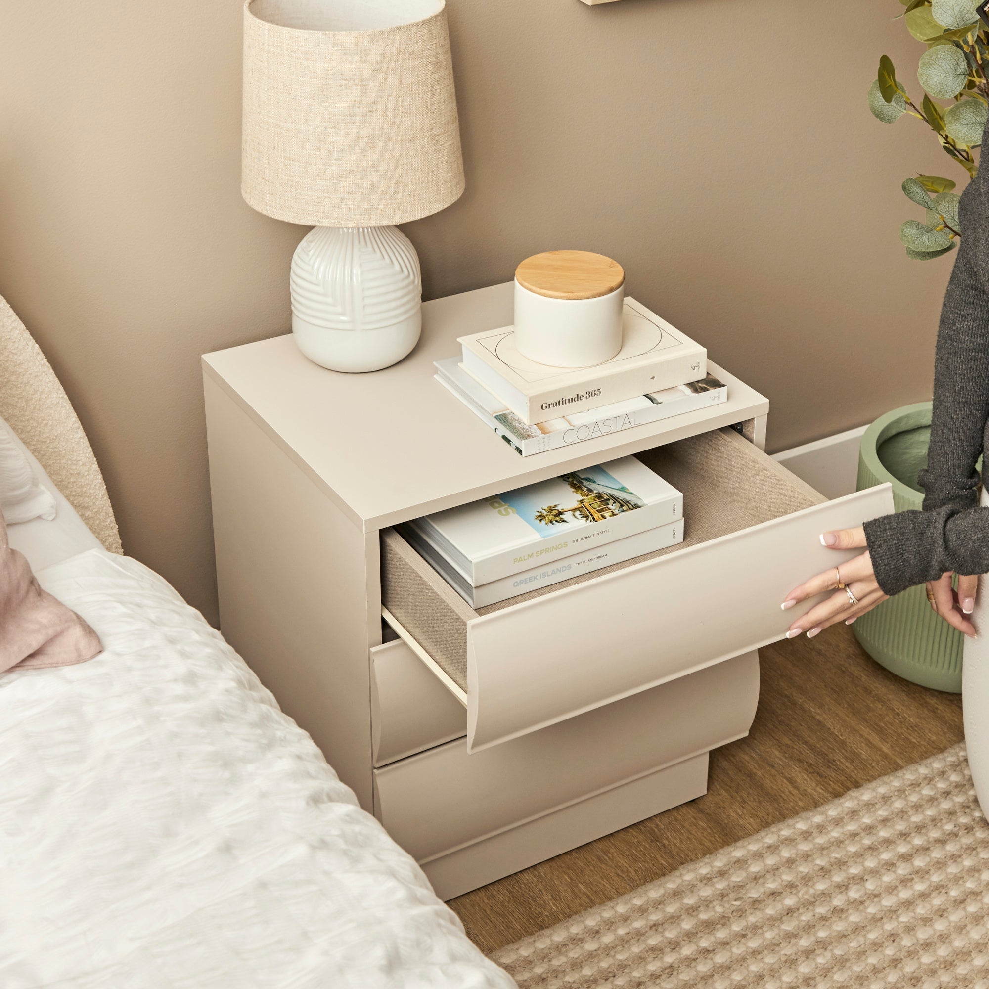 Elsene Bedside Table Grey