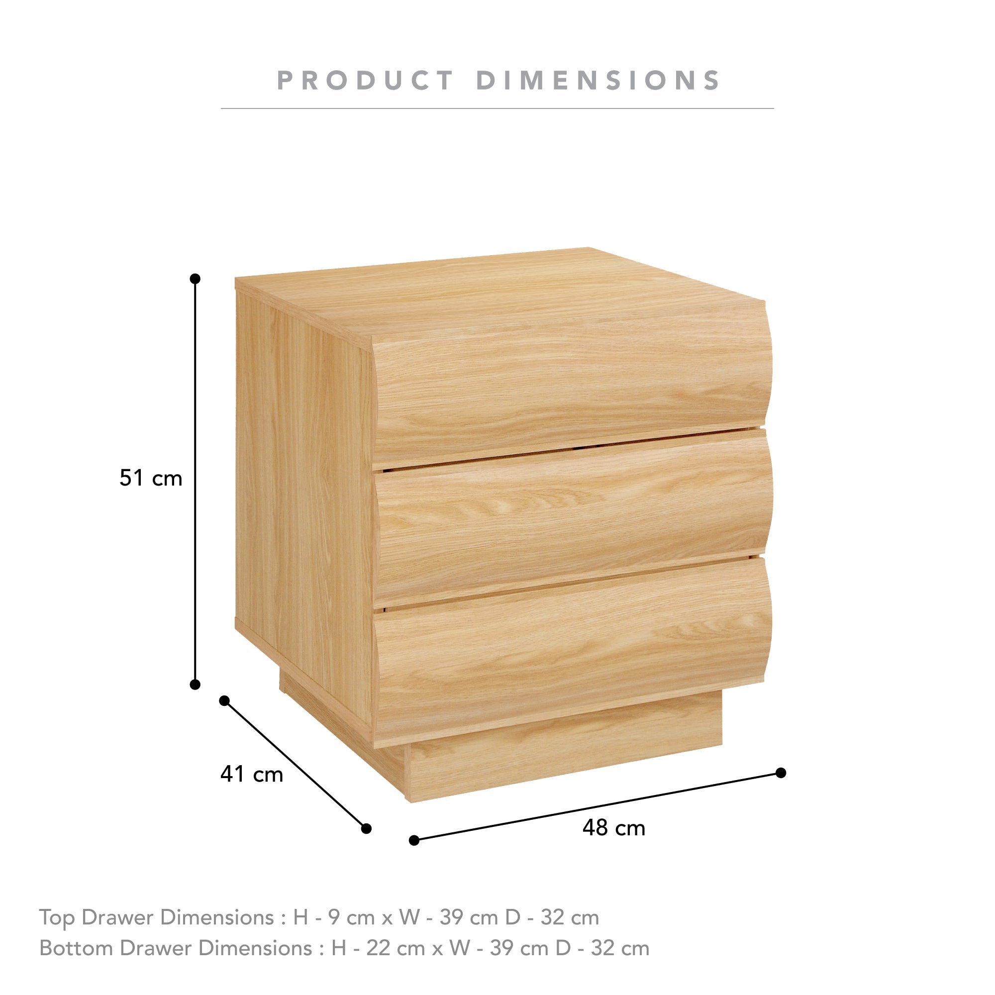 Elsene Bedside Table Natural (Set of 2)