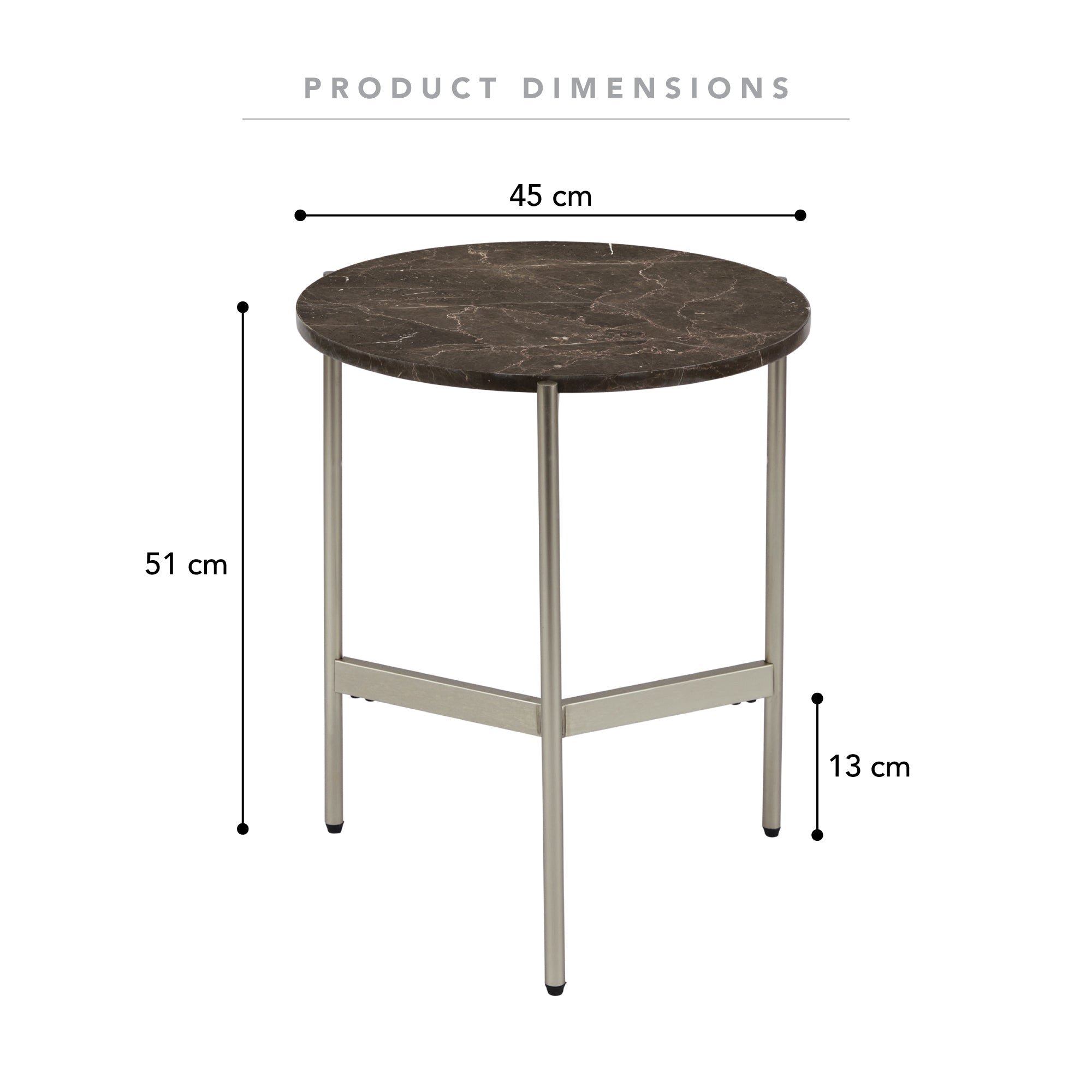Beau Marble Side Table Grey