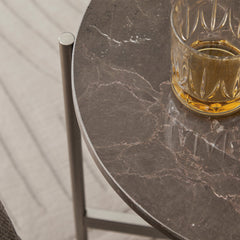 Beau Marble Side Table Grey