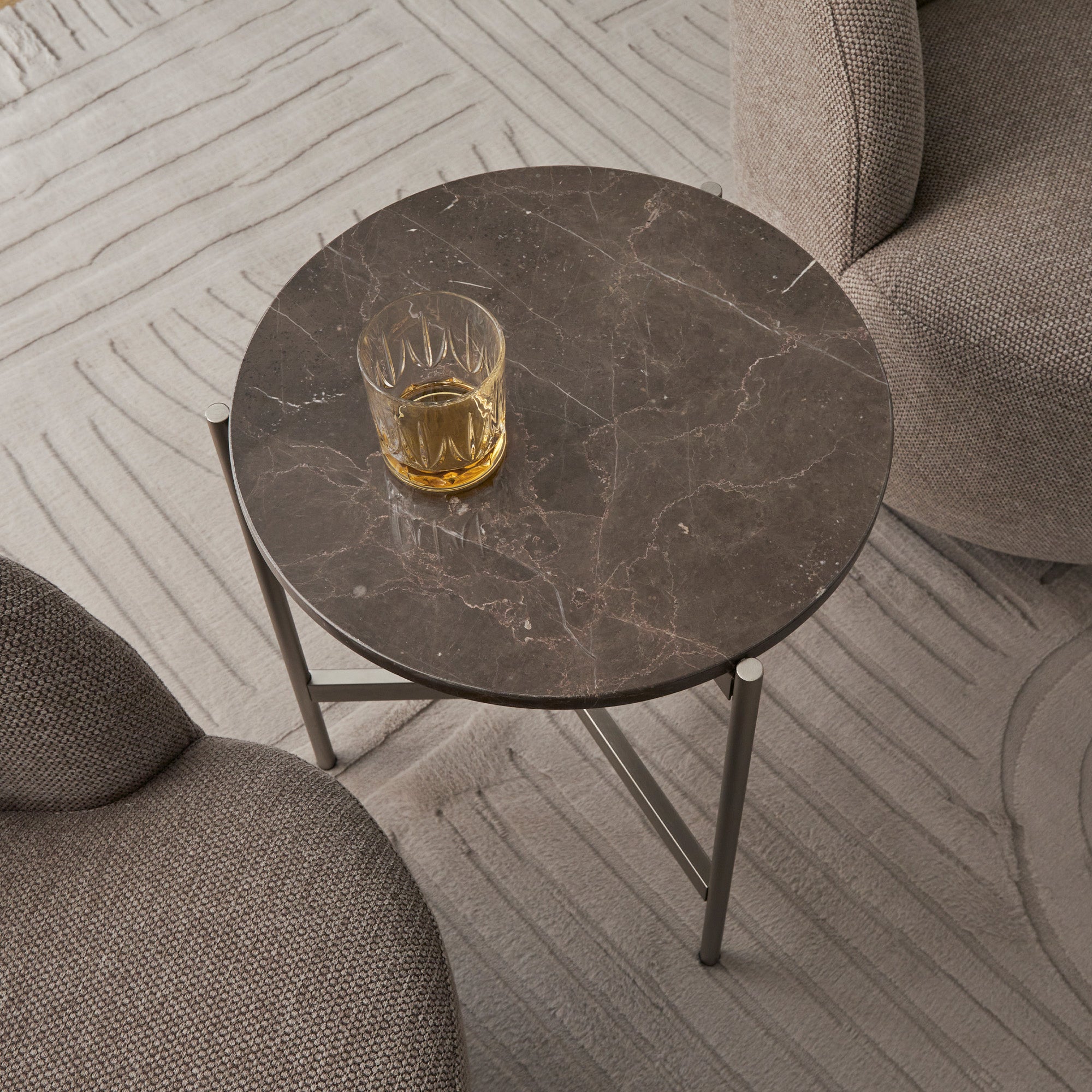 Beau Marble Side Table Grey