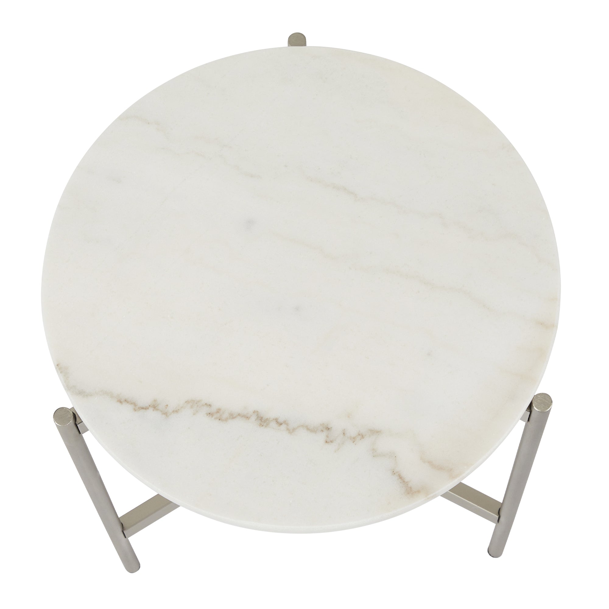 Beau Marble Side Table White