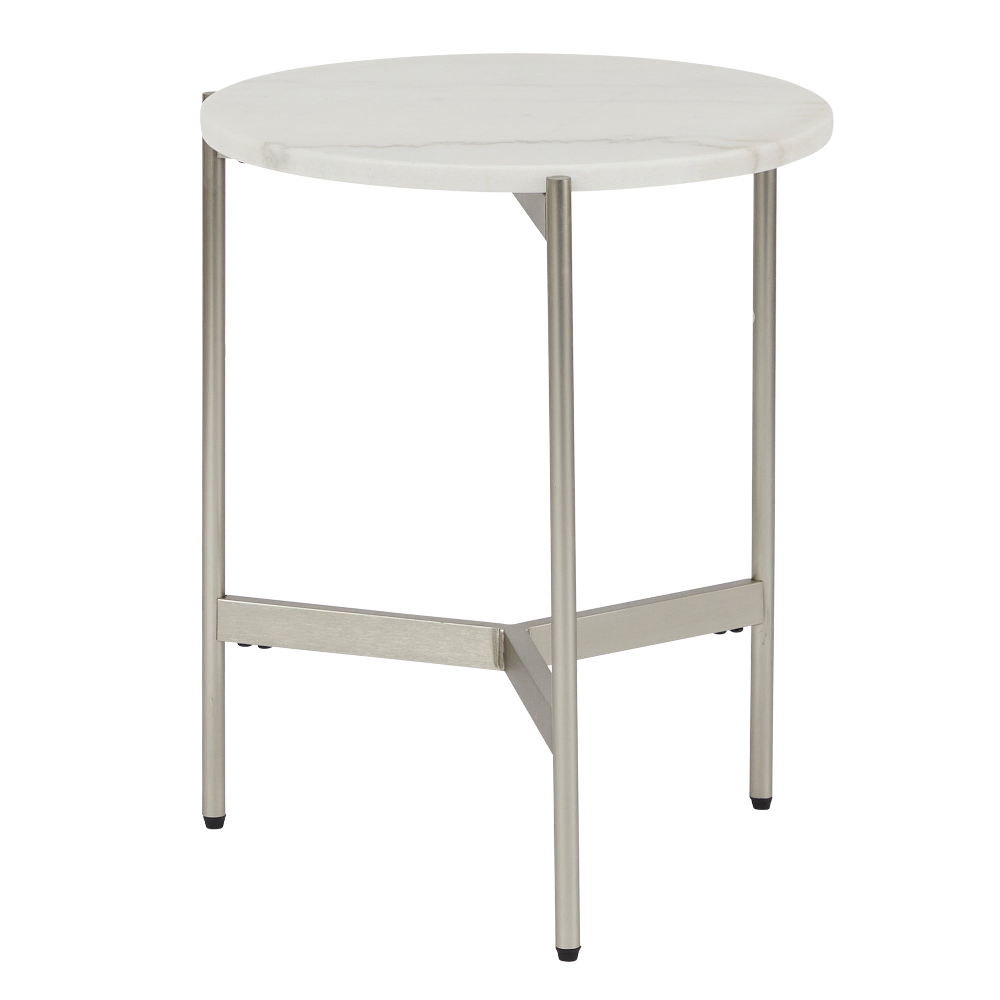 Beau Marble Side Table White