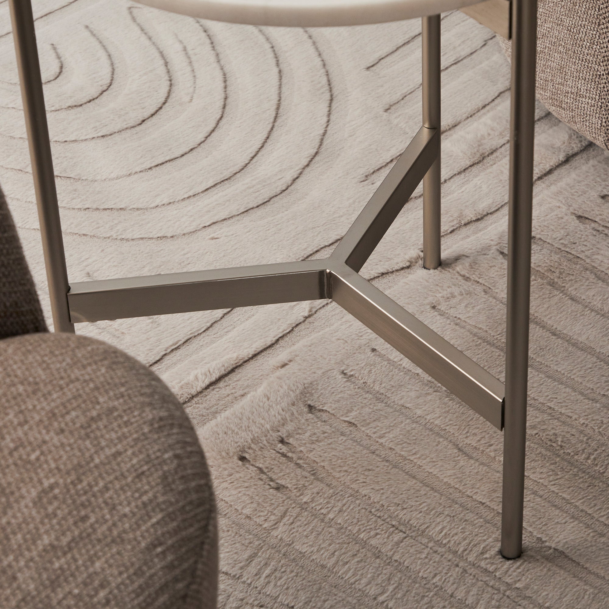 Beau Marble Side Table White