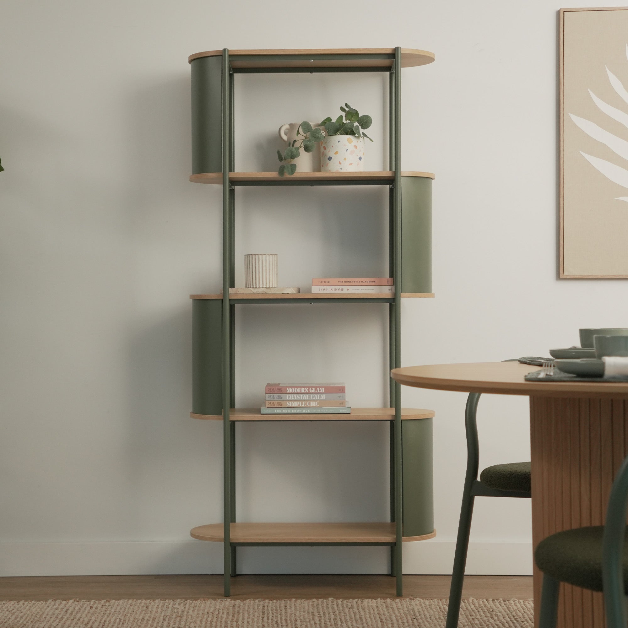 Boston Bookcase Green