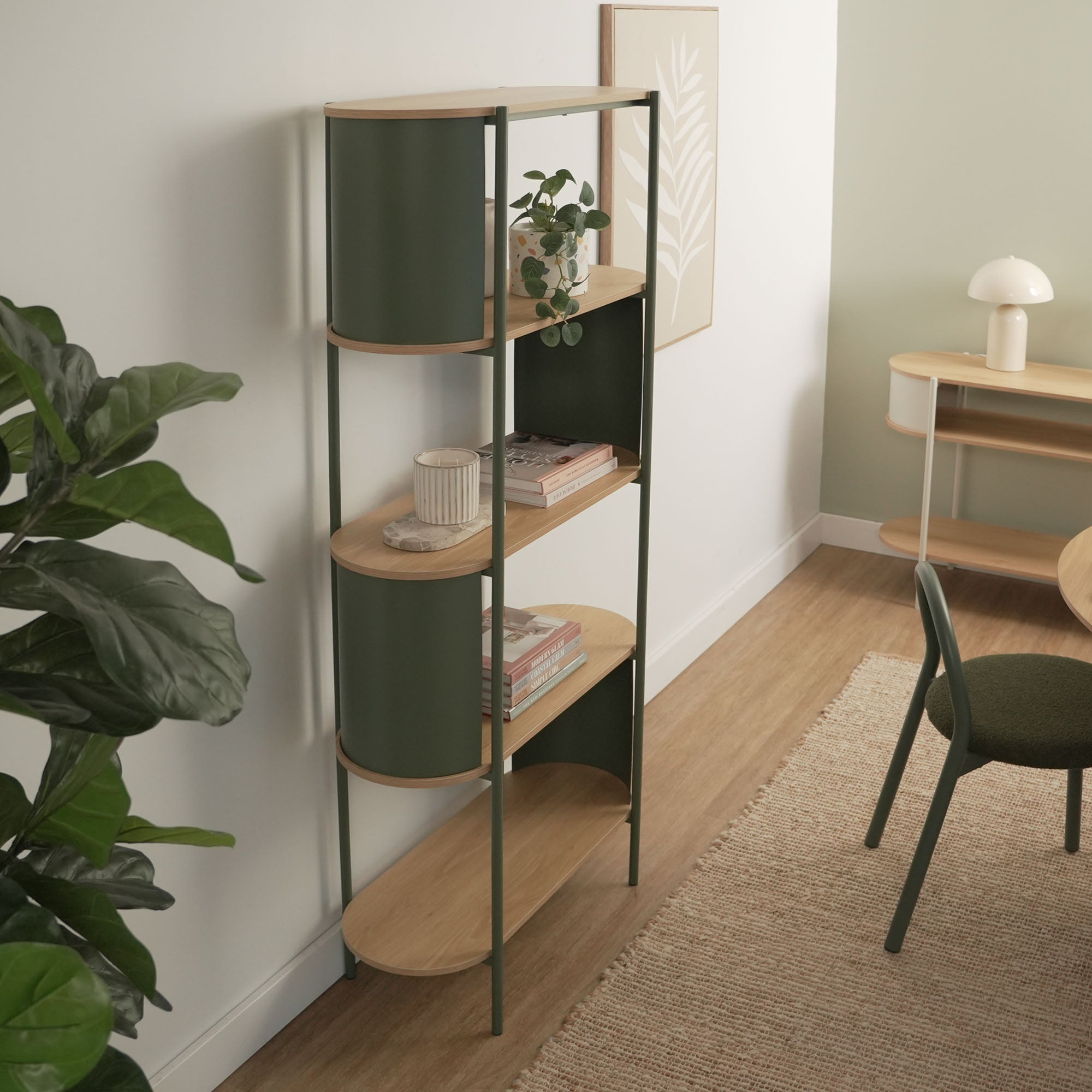 Boston Bookcase Green